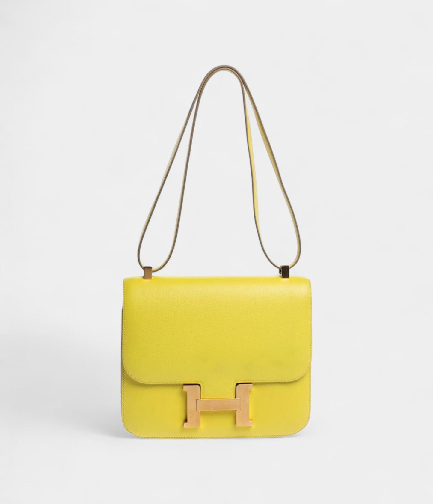Hermes Evercolor Lime Leather Constance 24 Bag