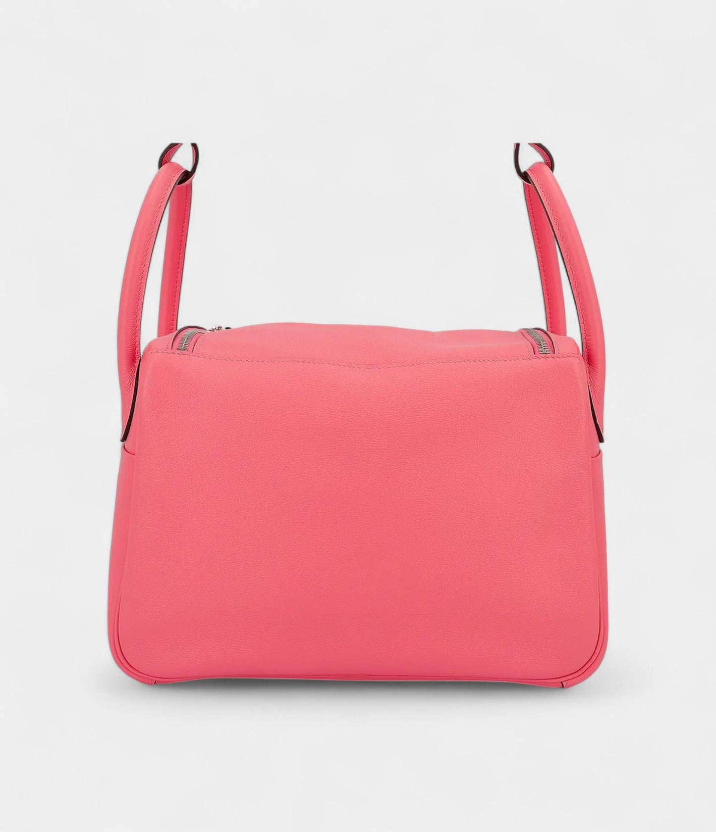 Hermes Lindy 30 shoulder bag in Rose Azalee Evercolor leather with Palladium hardware