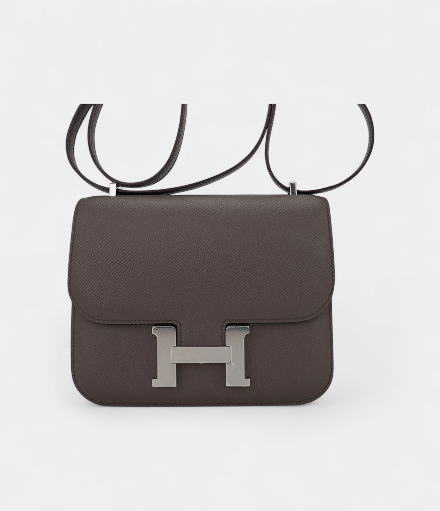 Hermes Mini Constance 18 Bag Etain Epsom Leather with Palladium Hardware