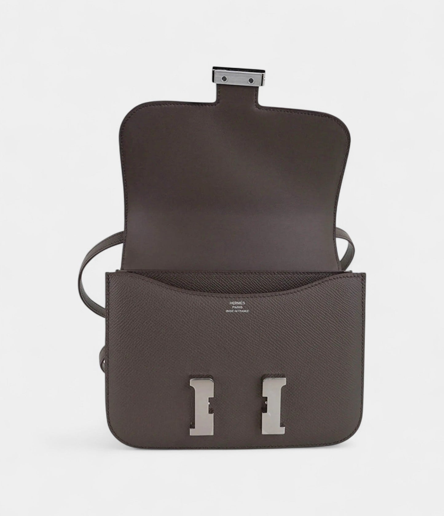 Hermes Mini Constance 18 Bag Etain Epsom Leather with Palladium Hardware