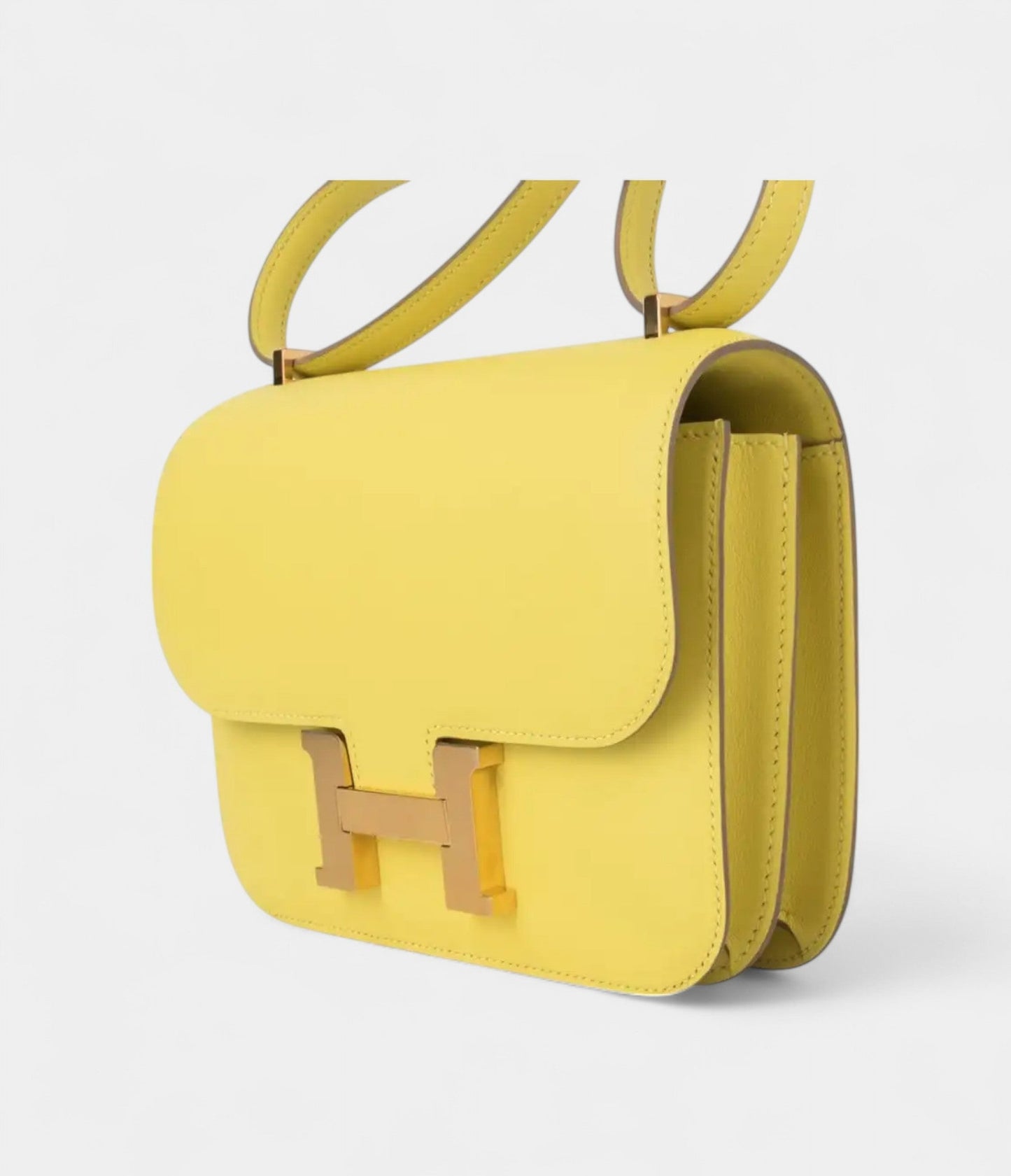 Hermes Mini Constance 18 Bag Lime Swift with Gold Hardware