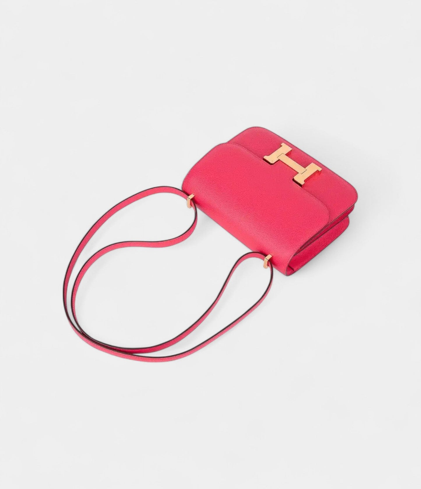 Hermes Mini Constance 18 Bag Rose Extreme Epsom Leather with Gold Hardware