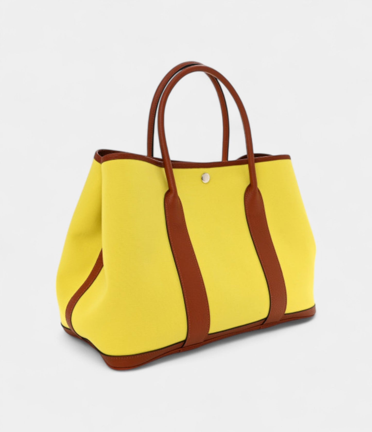Hermes Toile Epsom Verso Garden Party 36 MM Jaune Citron Cuivre