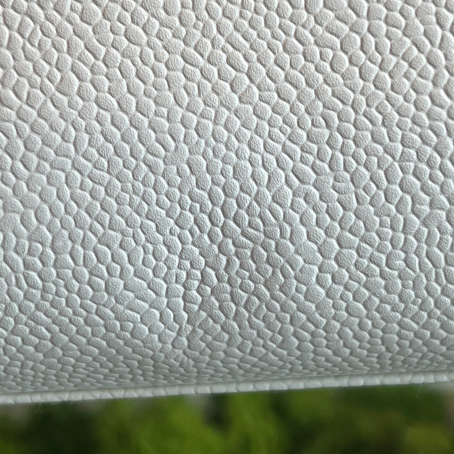 CHANEL White Caviar Leather Wood Top Handle Coco Mark Satchel
