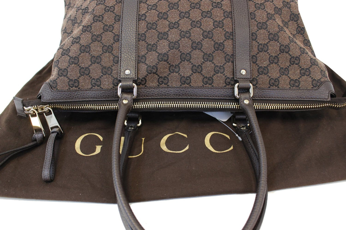 GUCCI GG Canvas 327793 Dark Brown Shoulder Handbag