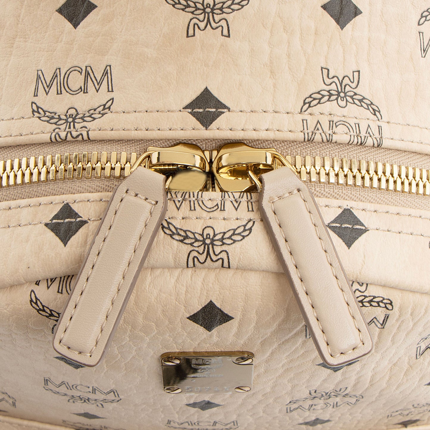 MCM Visetos Side Studs Stark Small Backpack
