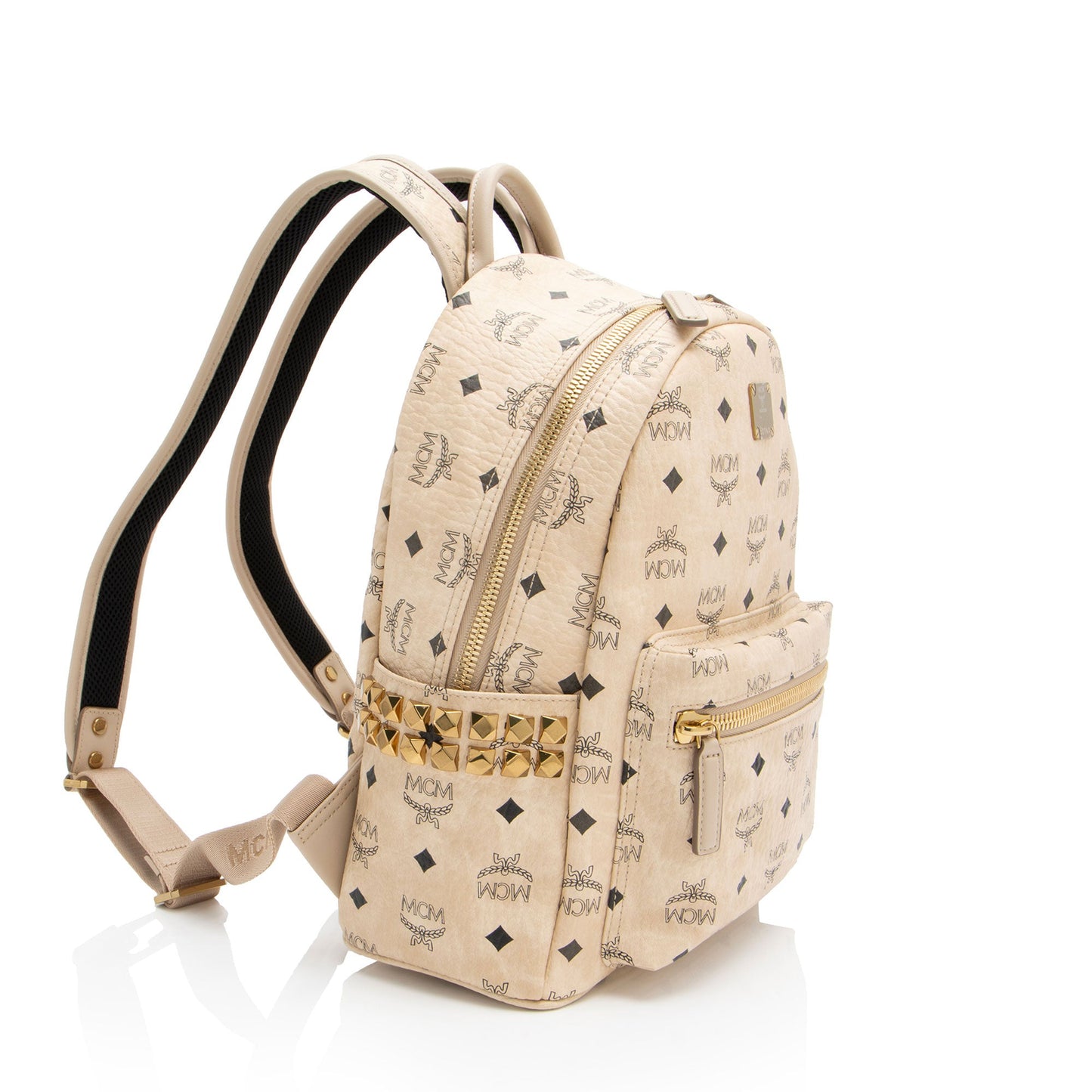 MCM Visetos Side Studs Stark Small Backpack