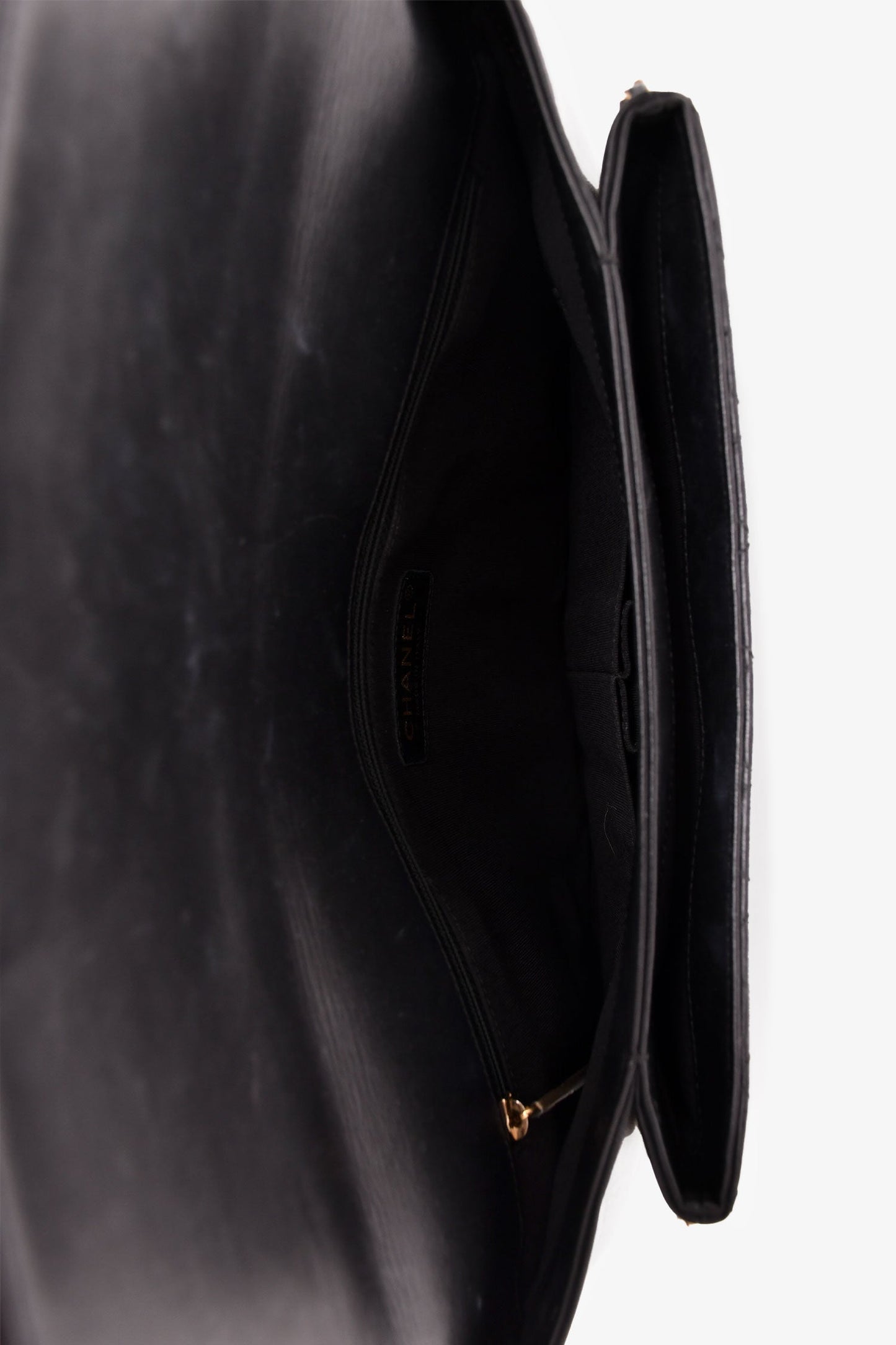 Pre-Loved Chanel™ 2017/18 Black Lambskin 'Unchained' CC Clutch