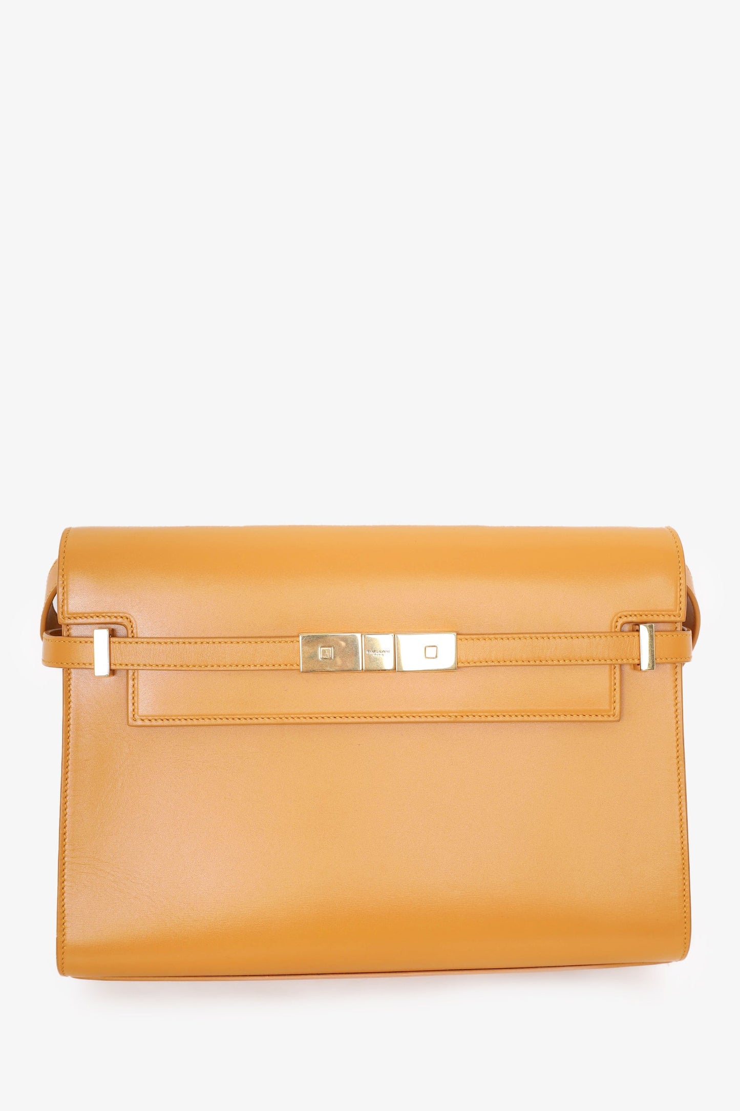 Saint Laurent Orange Leather Manhattan Shoulder Bag