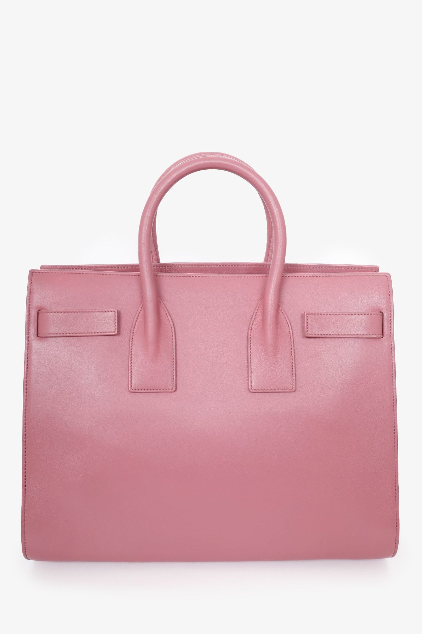 Saint Laurent Pink Leather Small Sac De Jour with Strap