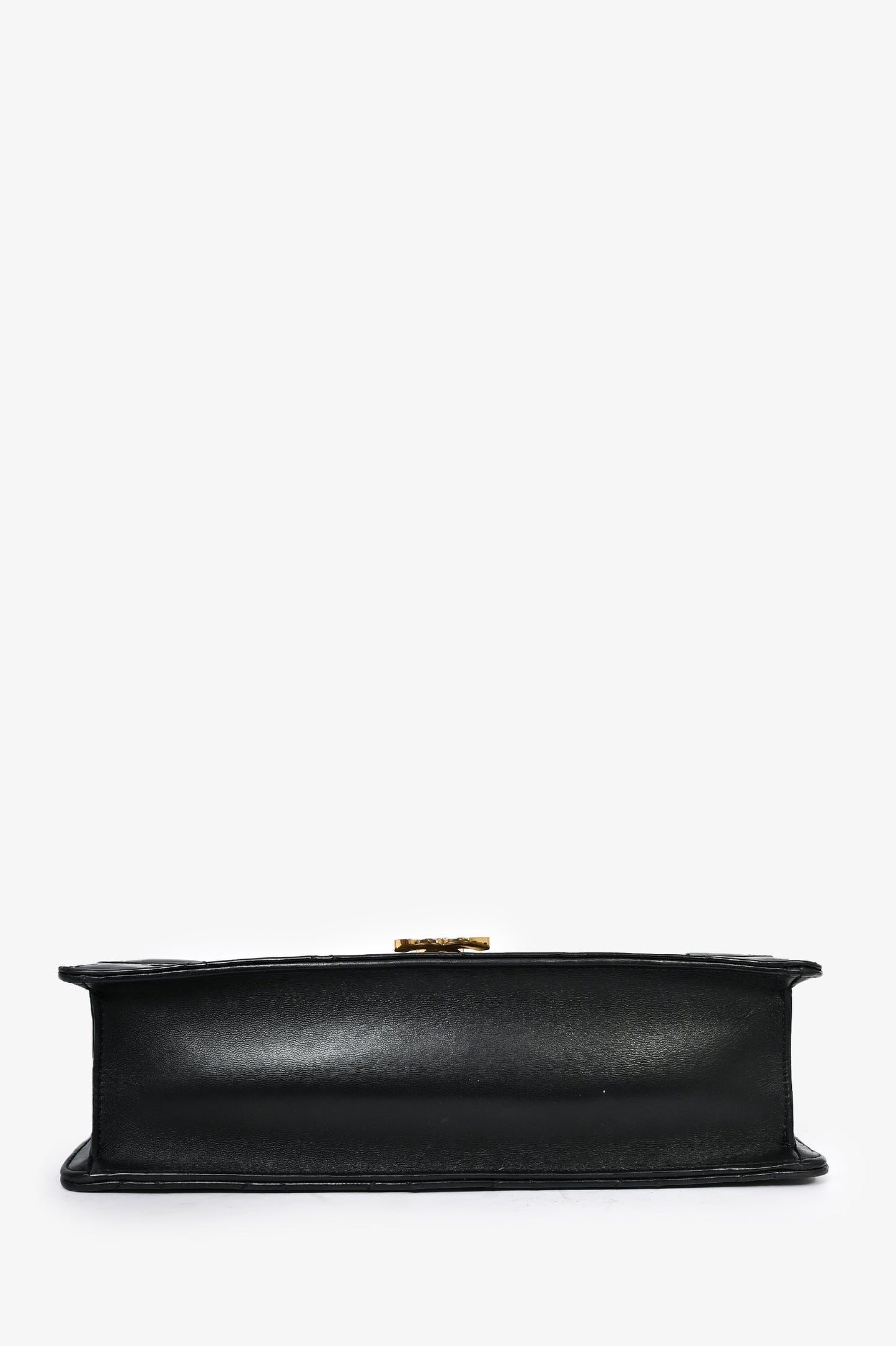 Pre-Loved Chanel™ Black Lambskin 2013/14 CC Golden Class Large Flap Shoulder Bag