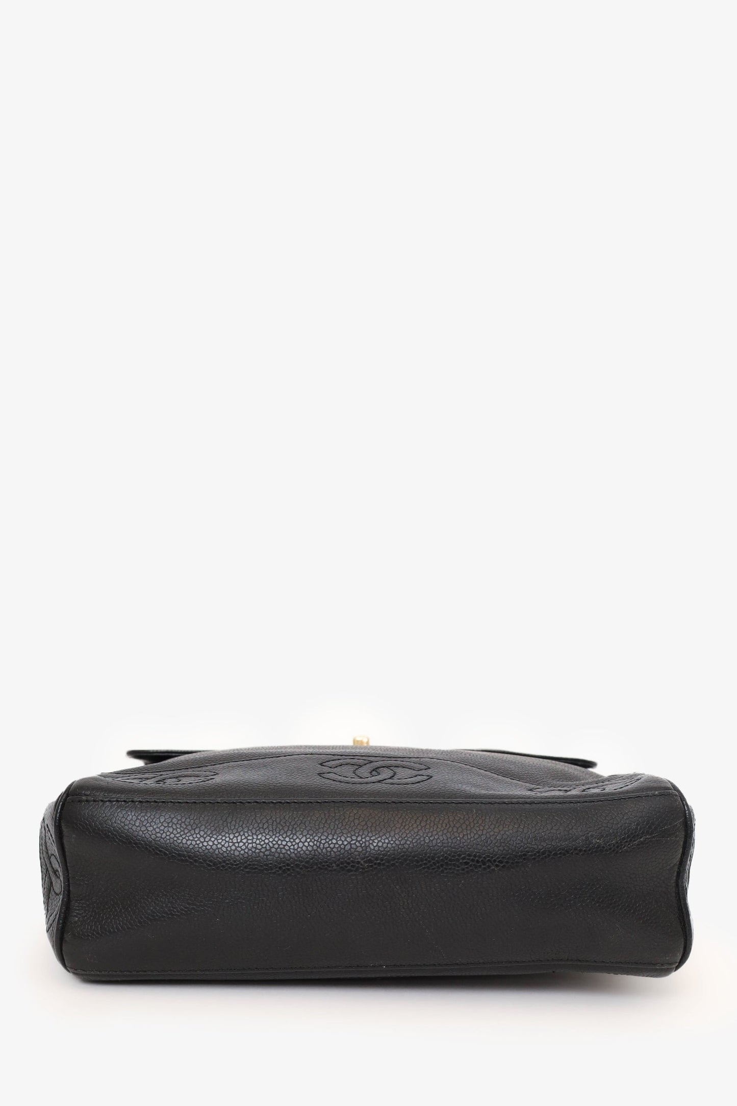 Pre-Loved Chanel™ 1996-97 Black Caviar Leather Triple CC Shoulder Bag