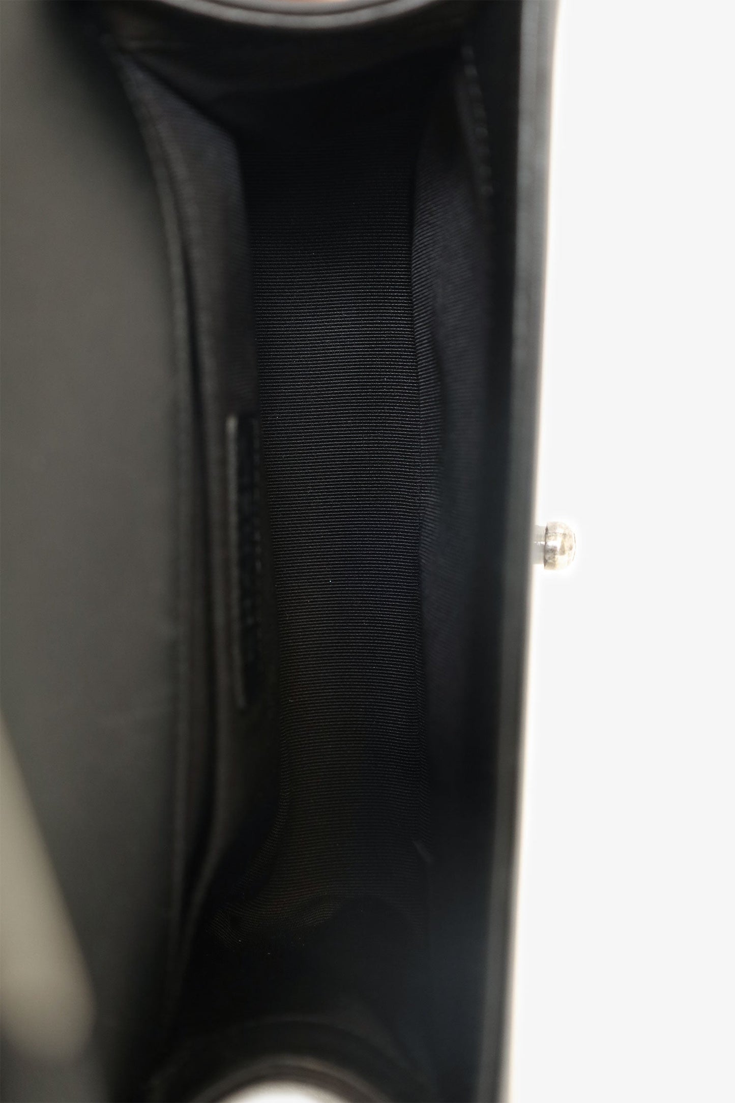 Pre-Loved Chanel™ 2017 Black/Navy Velvet/Calfskin Small Boy Bag