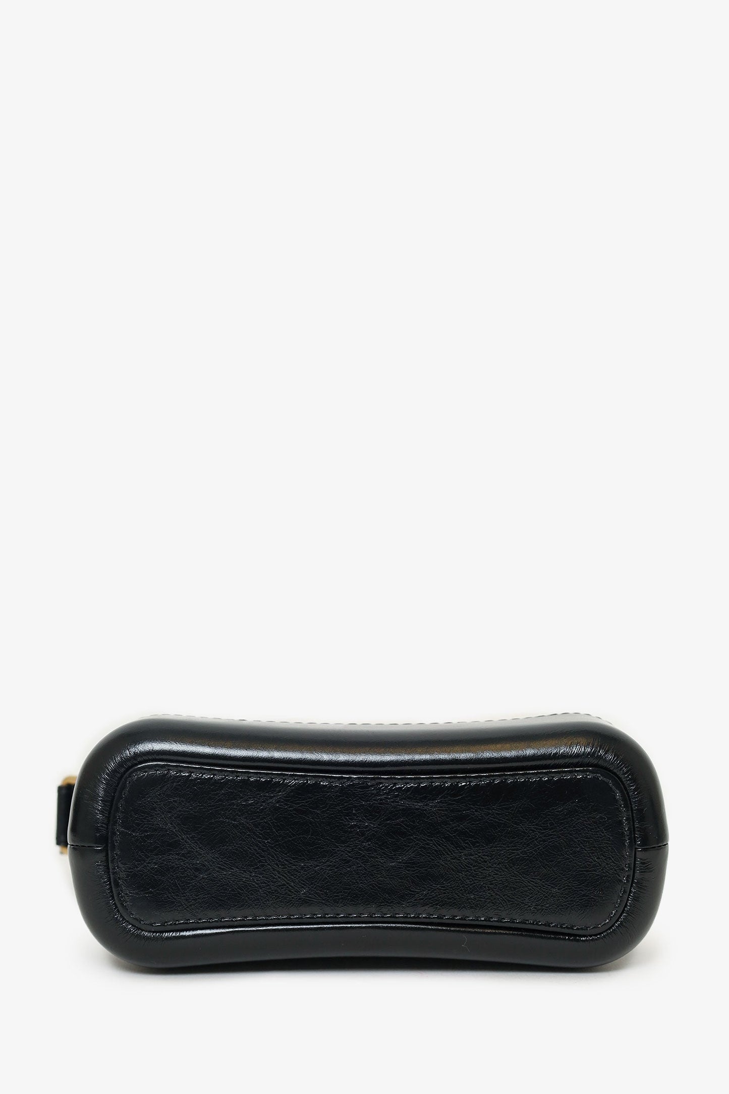 Pre-Loved Chanel™ 2018 Black/White Lambskin Leather Small Gabrielle Bag