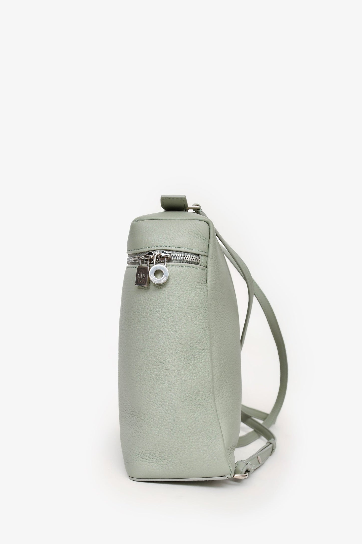 Loro Piana 'Eucalyptus' Seafoam Green Grained Leather Extra Pocket Backpack