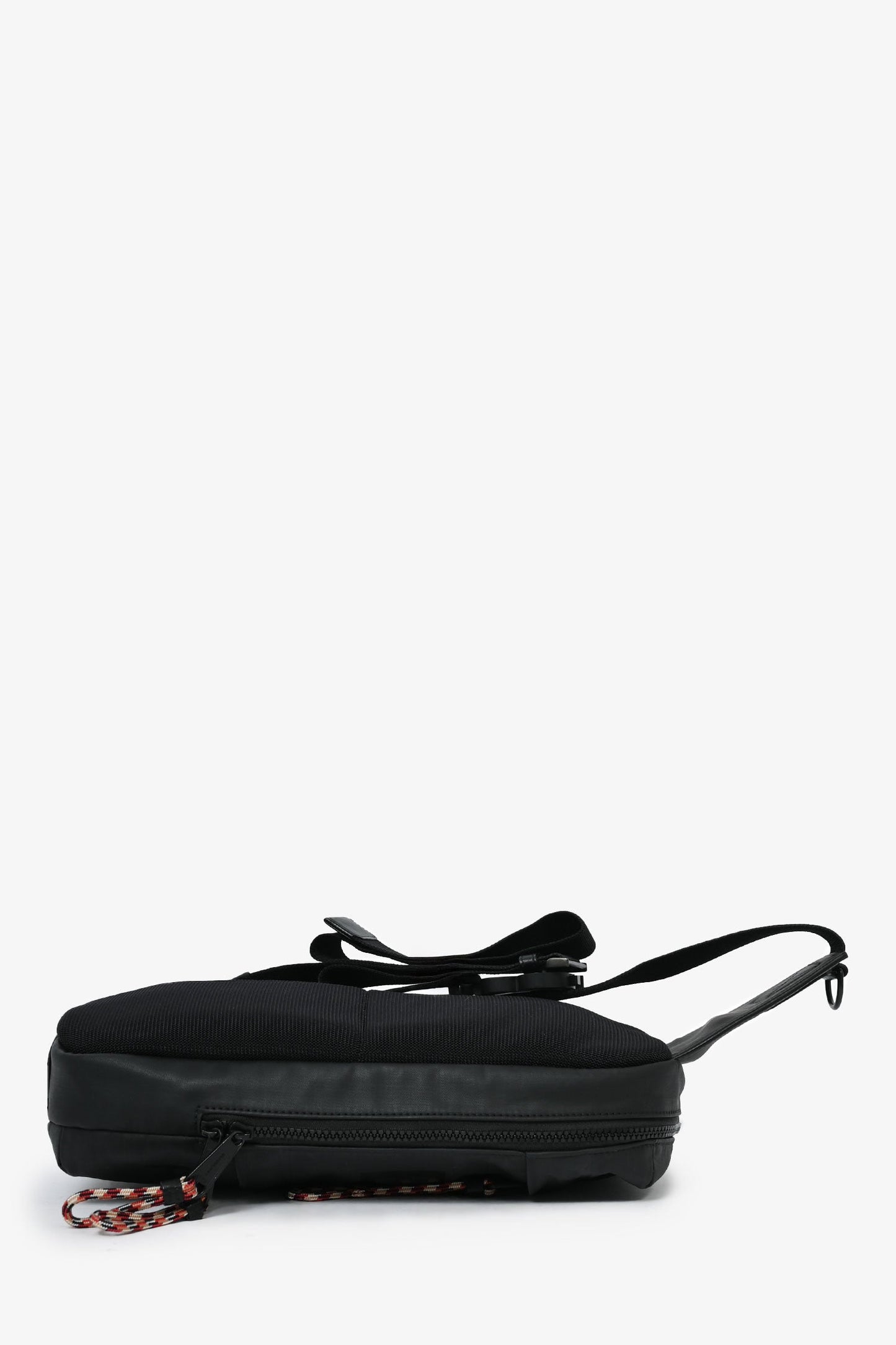 Burberry Black Logo-Print Leather-Trimmed Coated-Canvas Sling Backpack