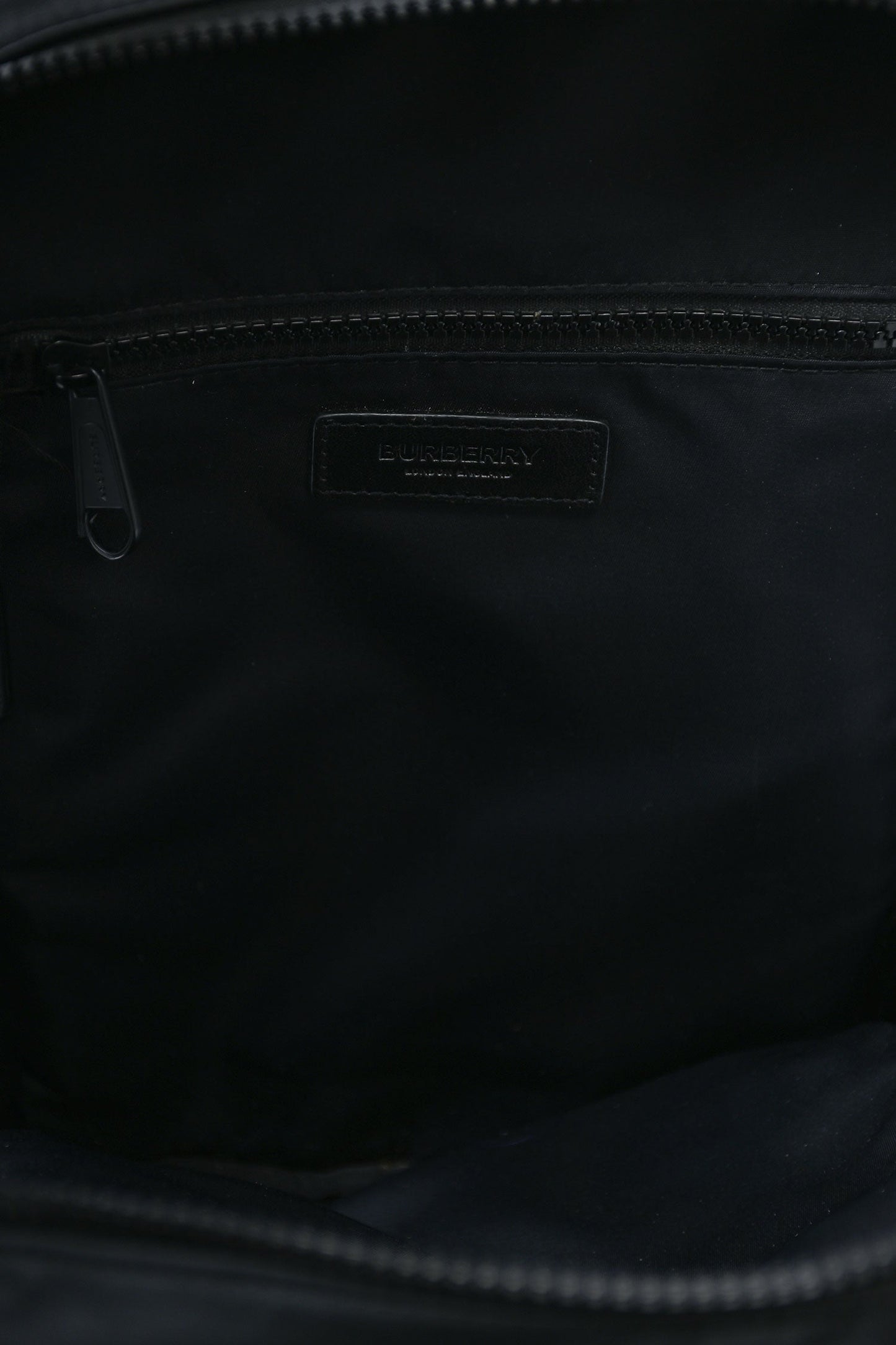 Burberry Black Logo-Print Leather-Trimmed Coated-Canvas Sling Backpack