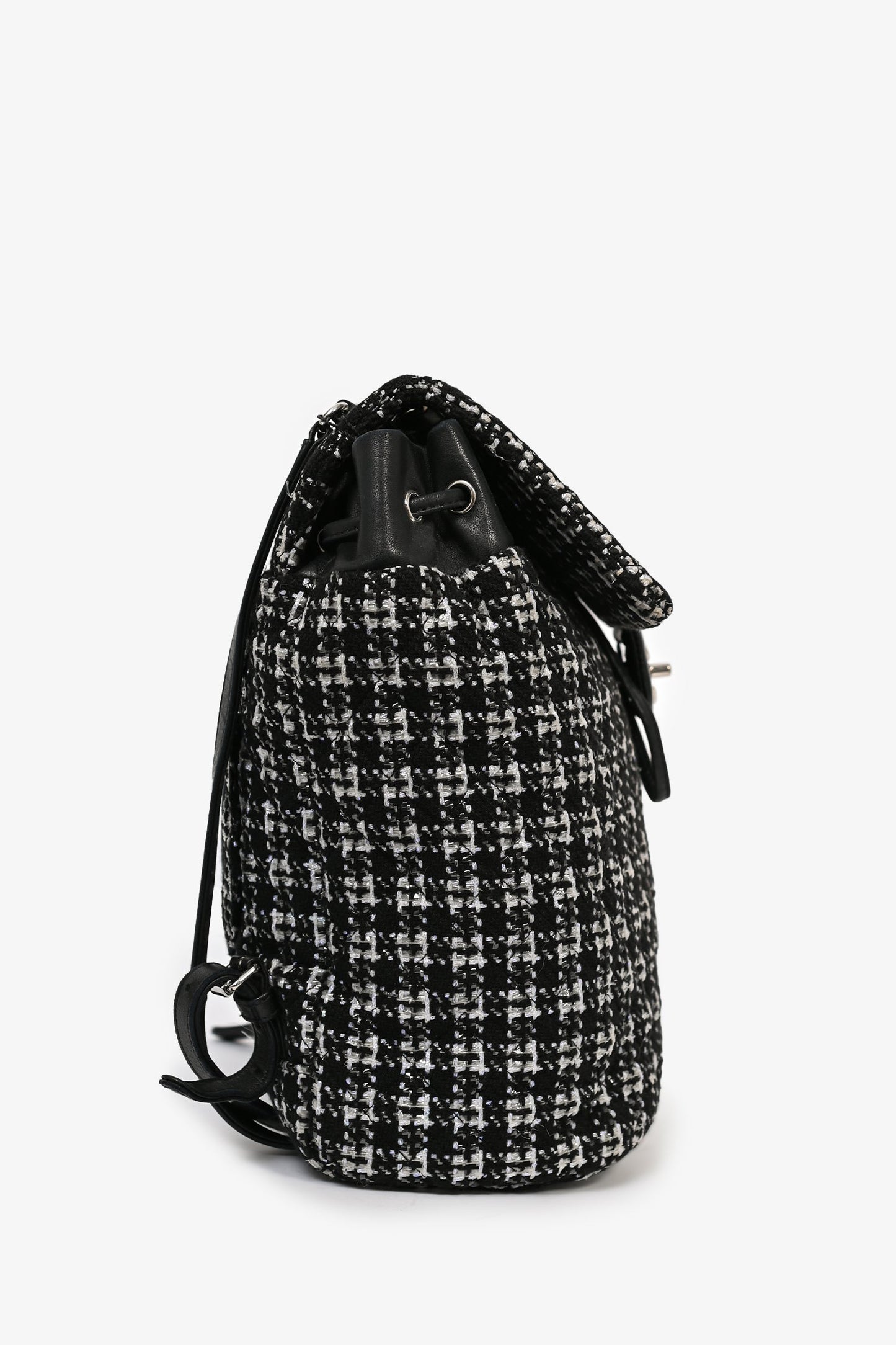 Pre-Loved Chanel™ 2016 Black/Silver Tweed 'Urban Spirit' Backpack