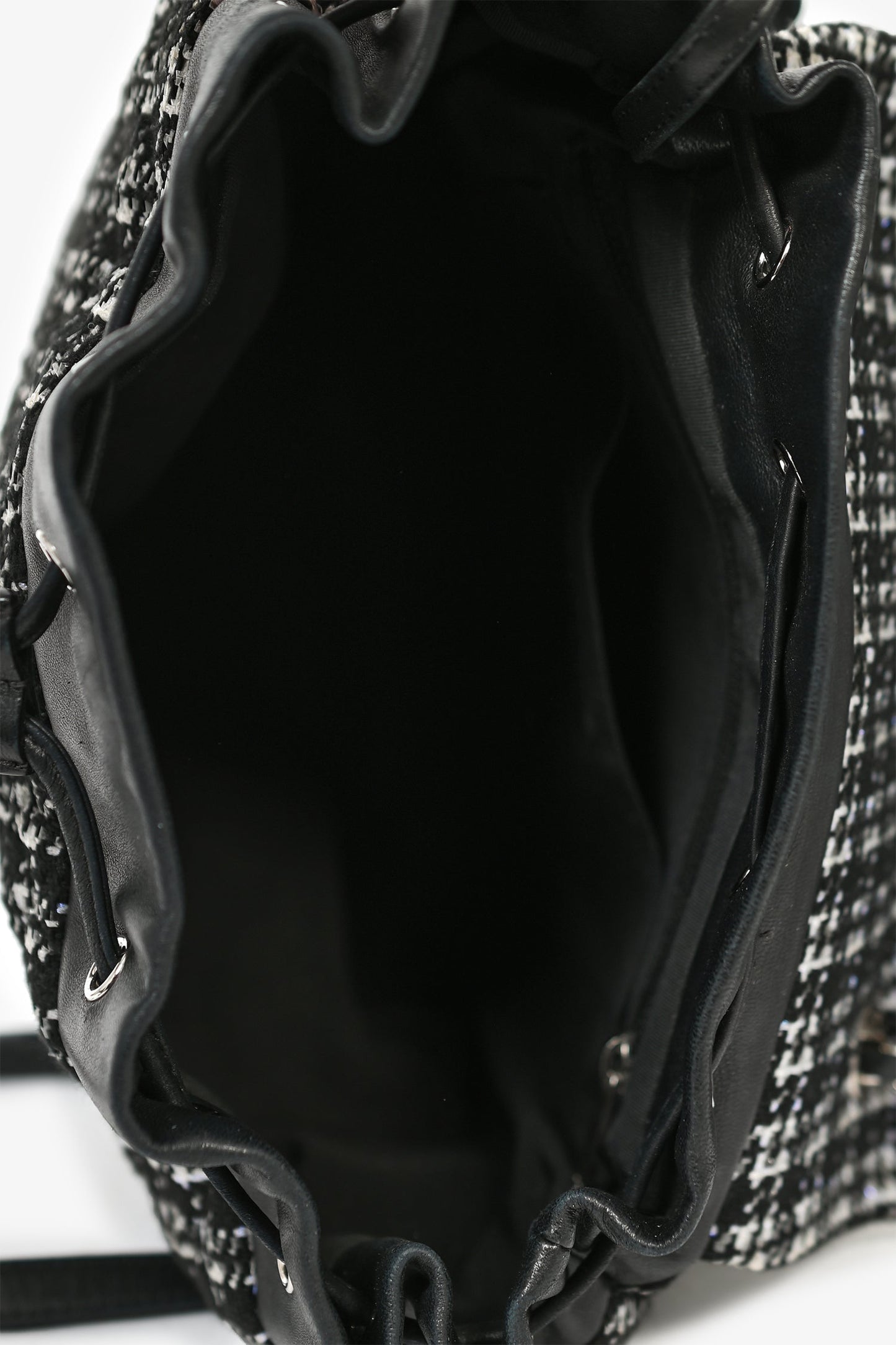 Pre-Loved Chanel™ 2016 Black/Silver Tweed 'Urban Spirit' Backpack