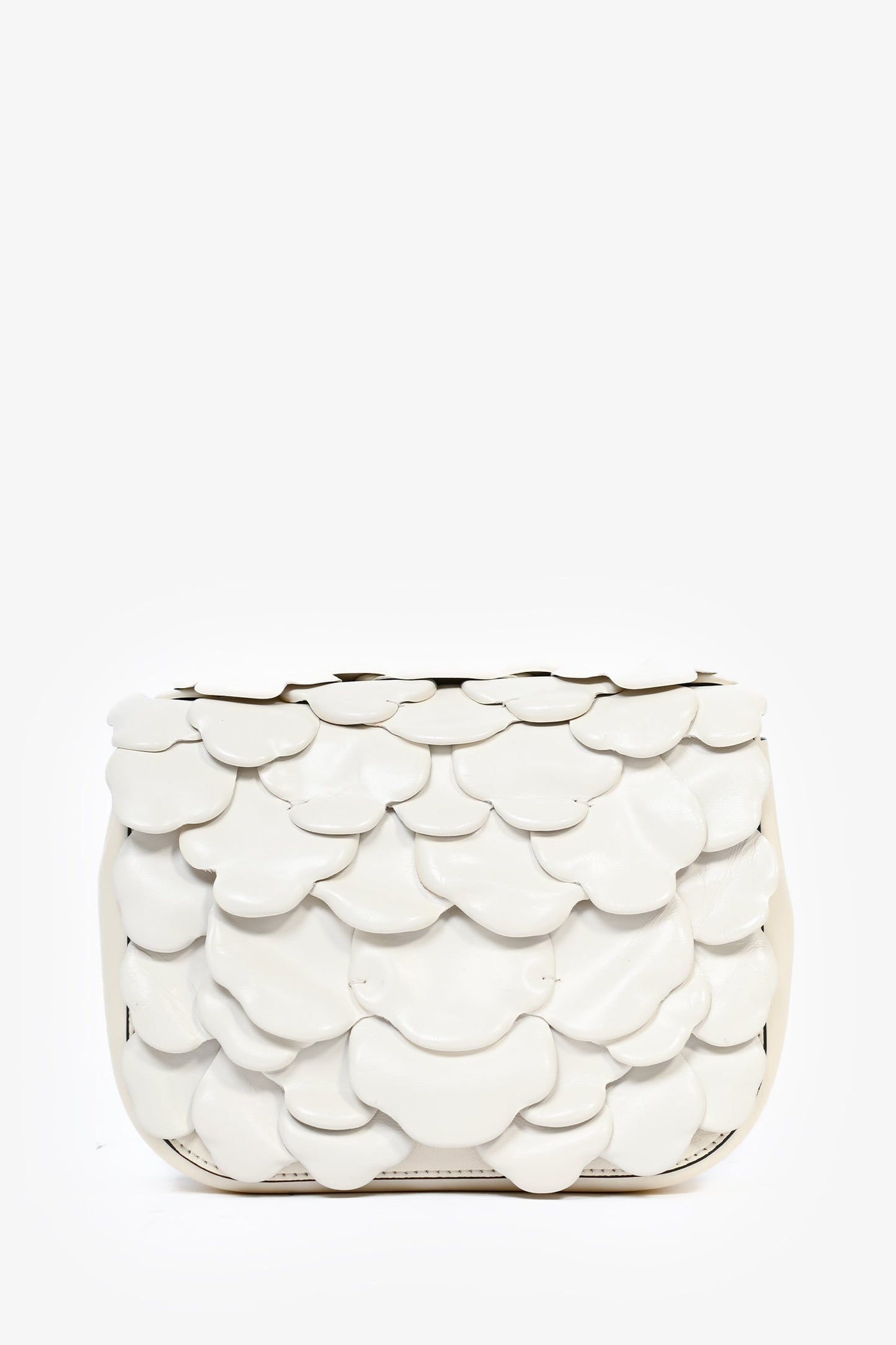 Valentino White Leather Atelier Rose 03 Crossbody Bag