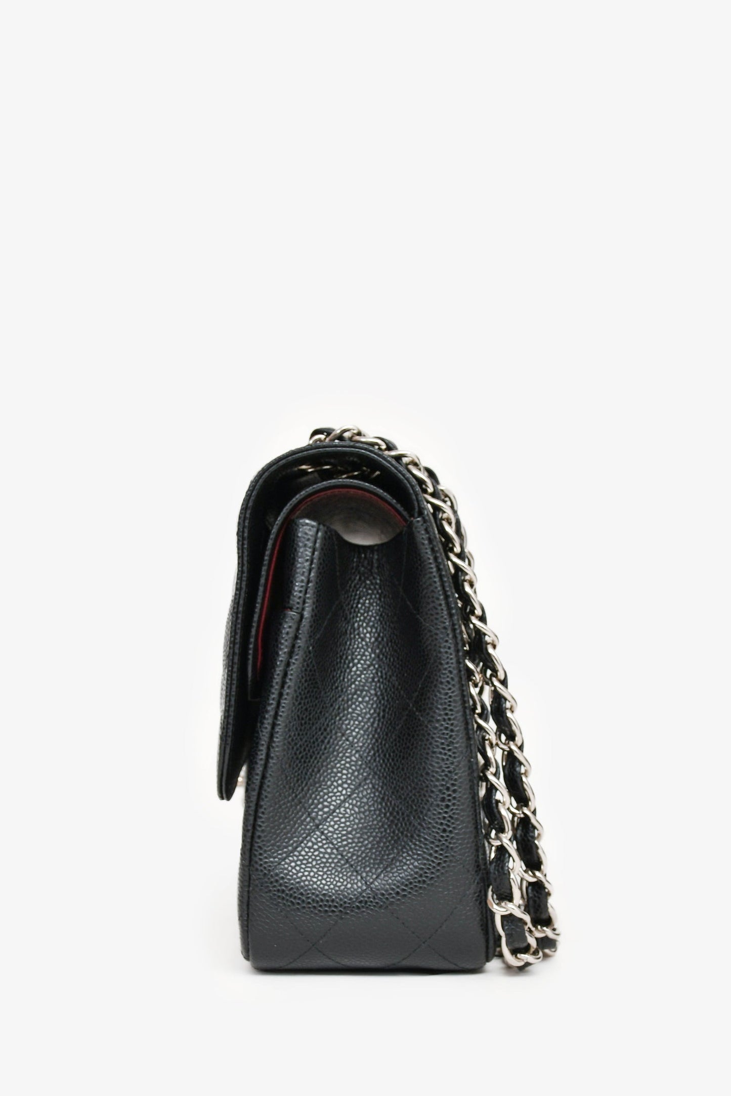Pre-Loved Chanel™ 2014 Black Caviar Leather Jumbo Double Flap