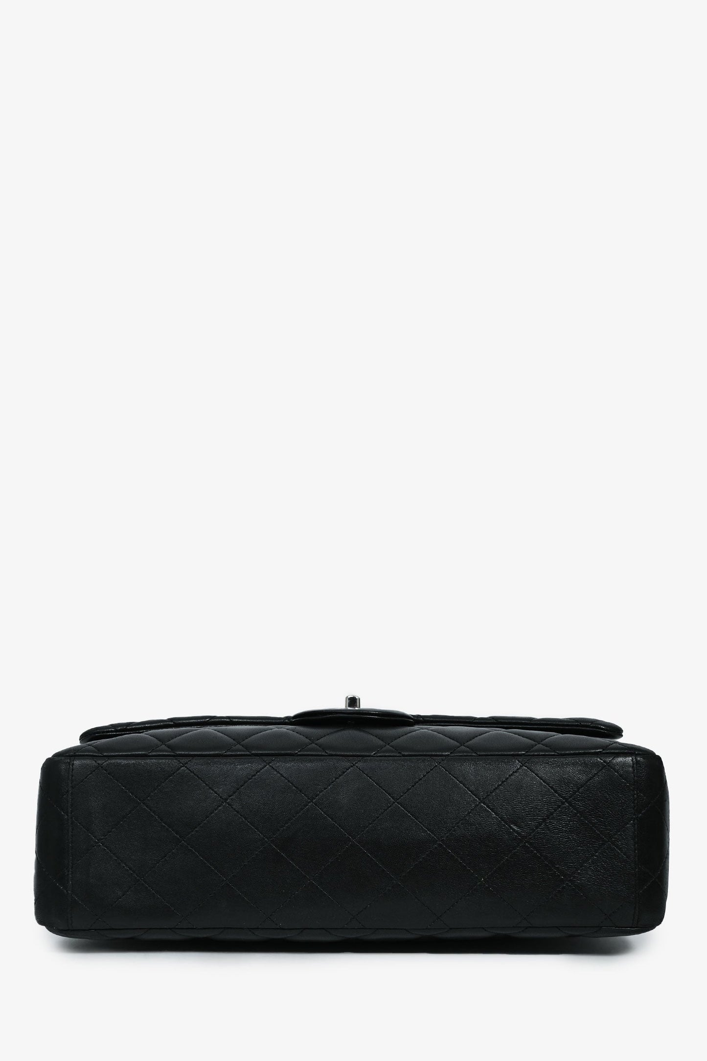 Pre-Loved Chanel™ 2011 Black Lambskin Classic Single Maxi Flap Bag