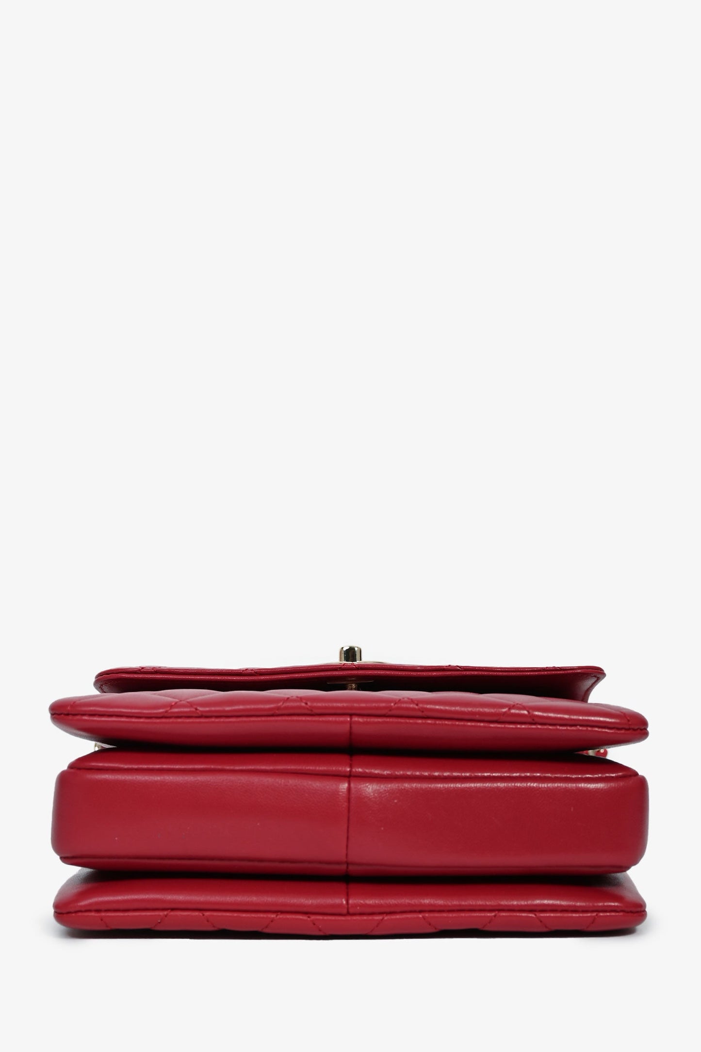 Pre-Loved Chanel™ Magenta Leather Trendy CC Small Top Handle