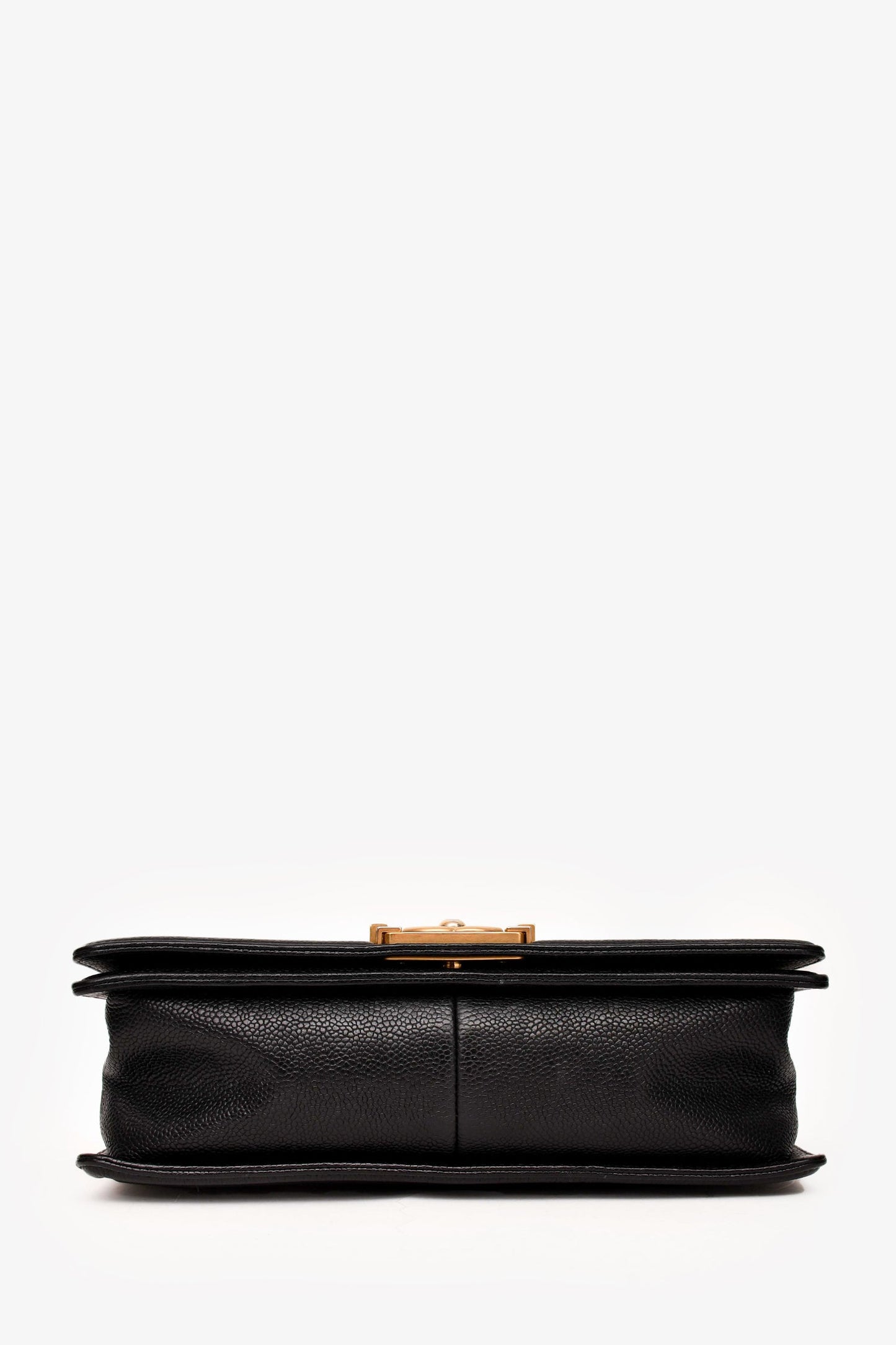 Pre-Loved Chanel™ 2016-17 Black Caviar Leather New Medium Boy Crossbody (As Is)