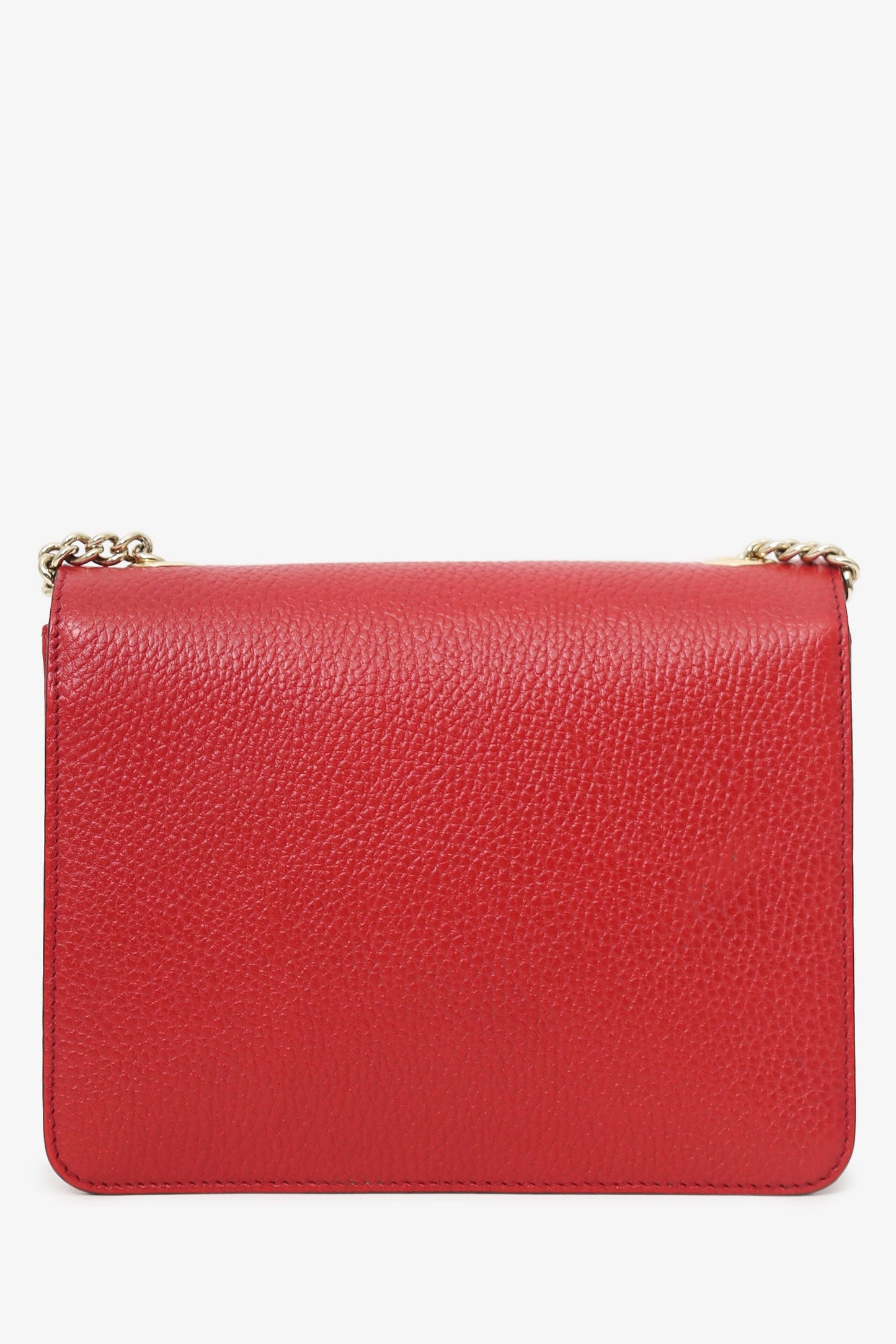 Gucci Red Leather Interlocking G Small Dollar Crossbody Bag