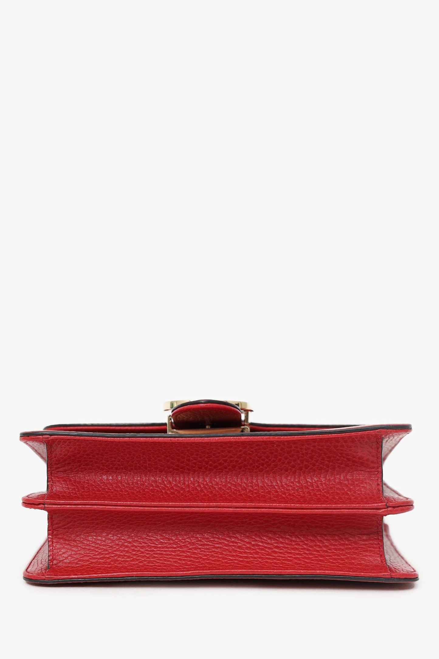 Gucci Red Leather Interlocking G Small Dollar Crossbody Bag