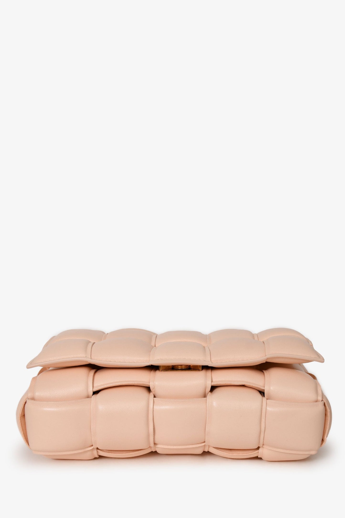 Bottega Veneta Light Pink Leather Padded Cassette Crossbody