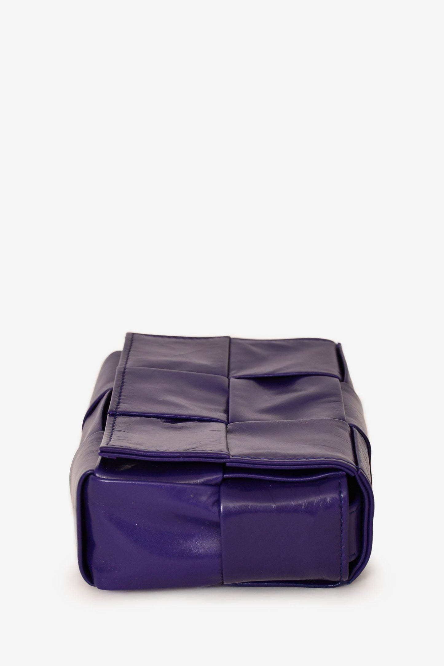 Bottega Veneta Purple Leather Mini Cassette Crossbody