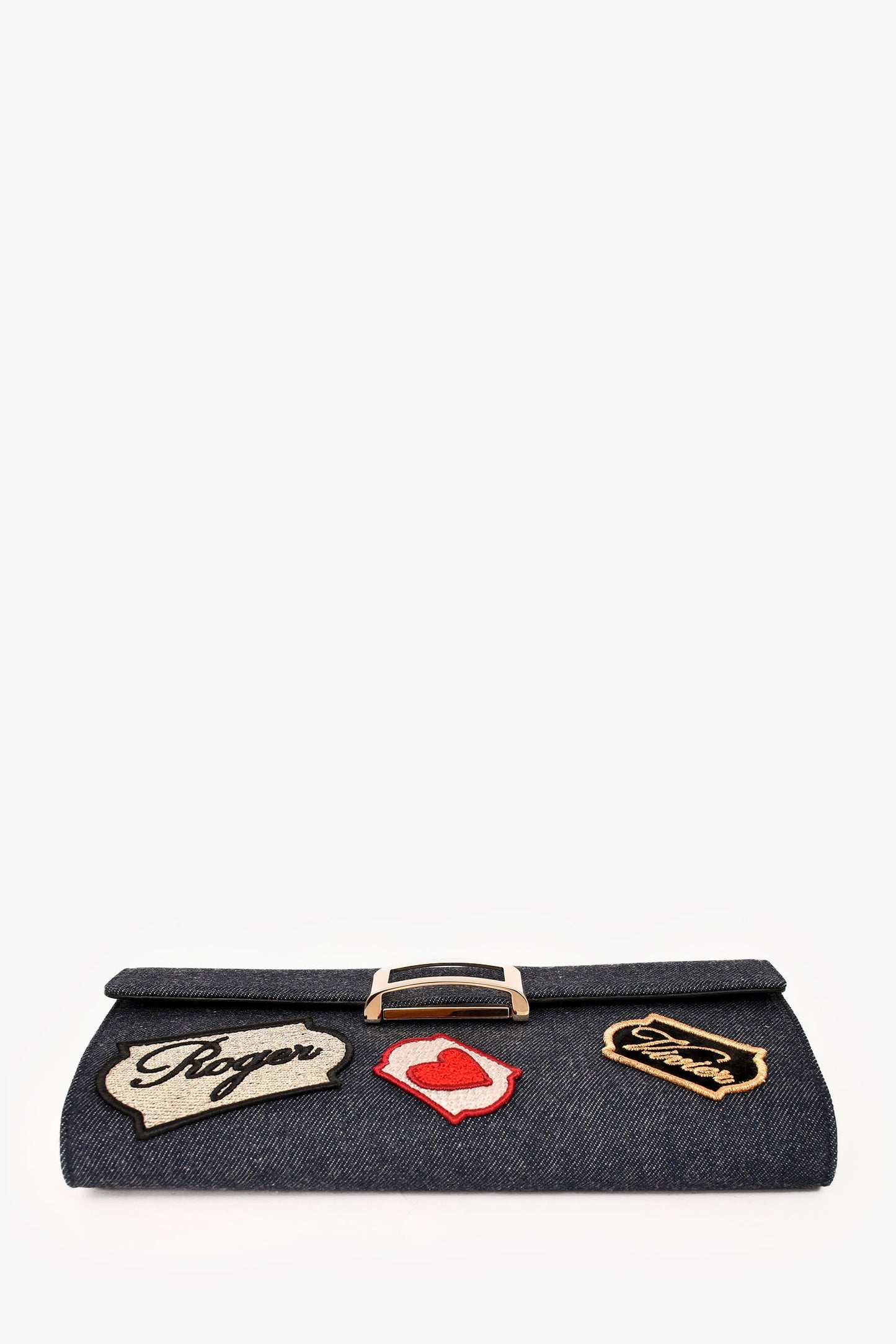 Roger Vivier Denim 'Viv' Envelope Crossbody