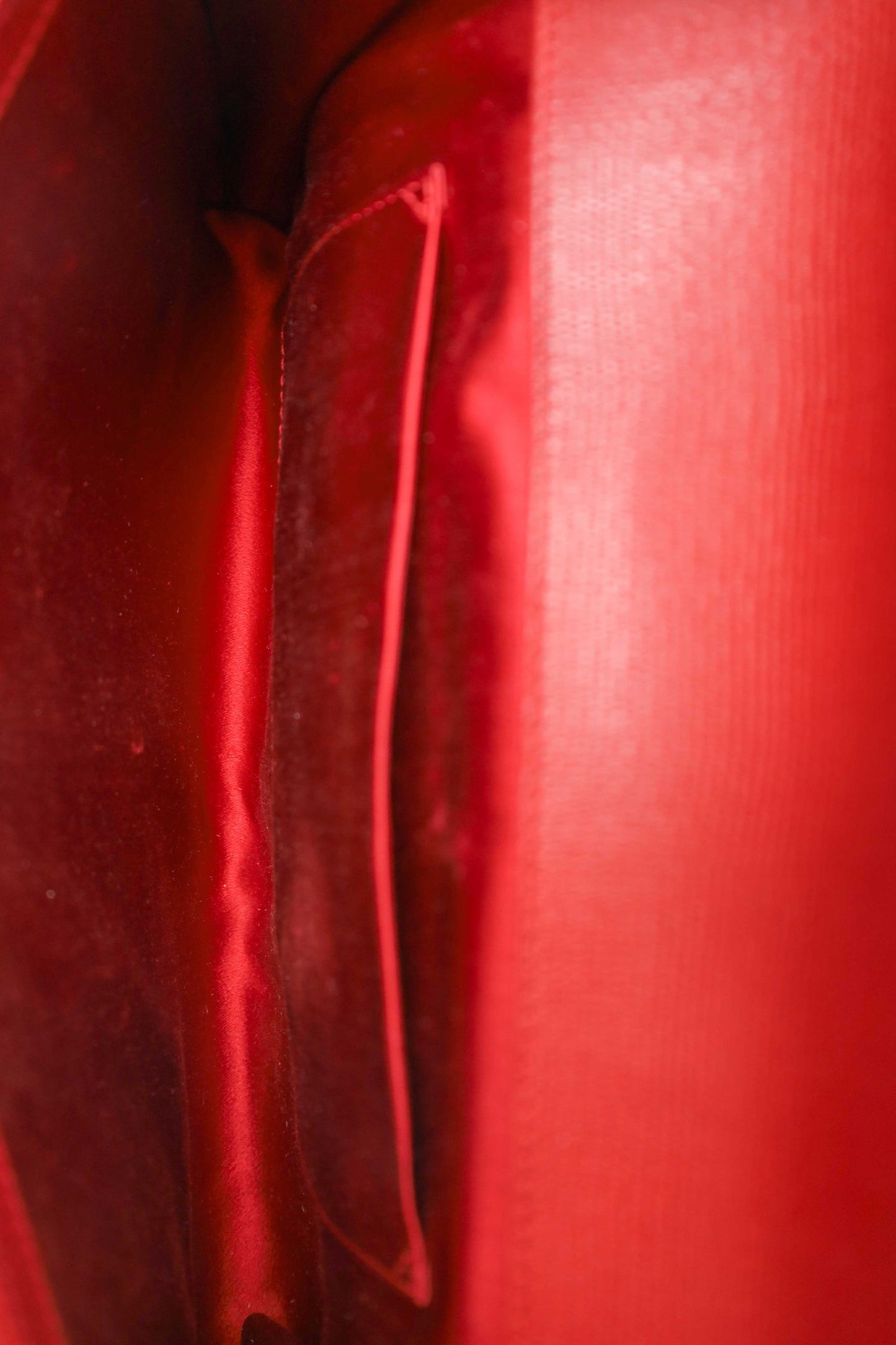 Yves Saint Laurent Red Leather Ligne Clutch