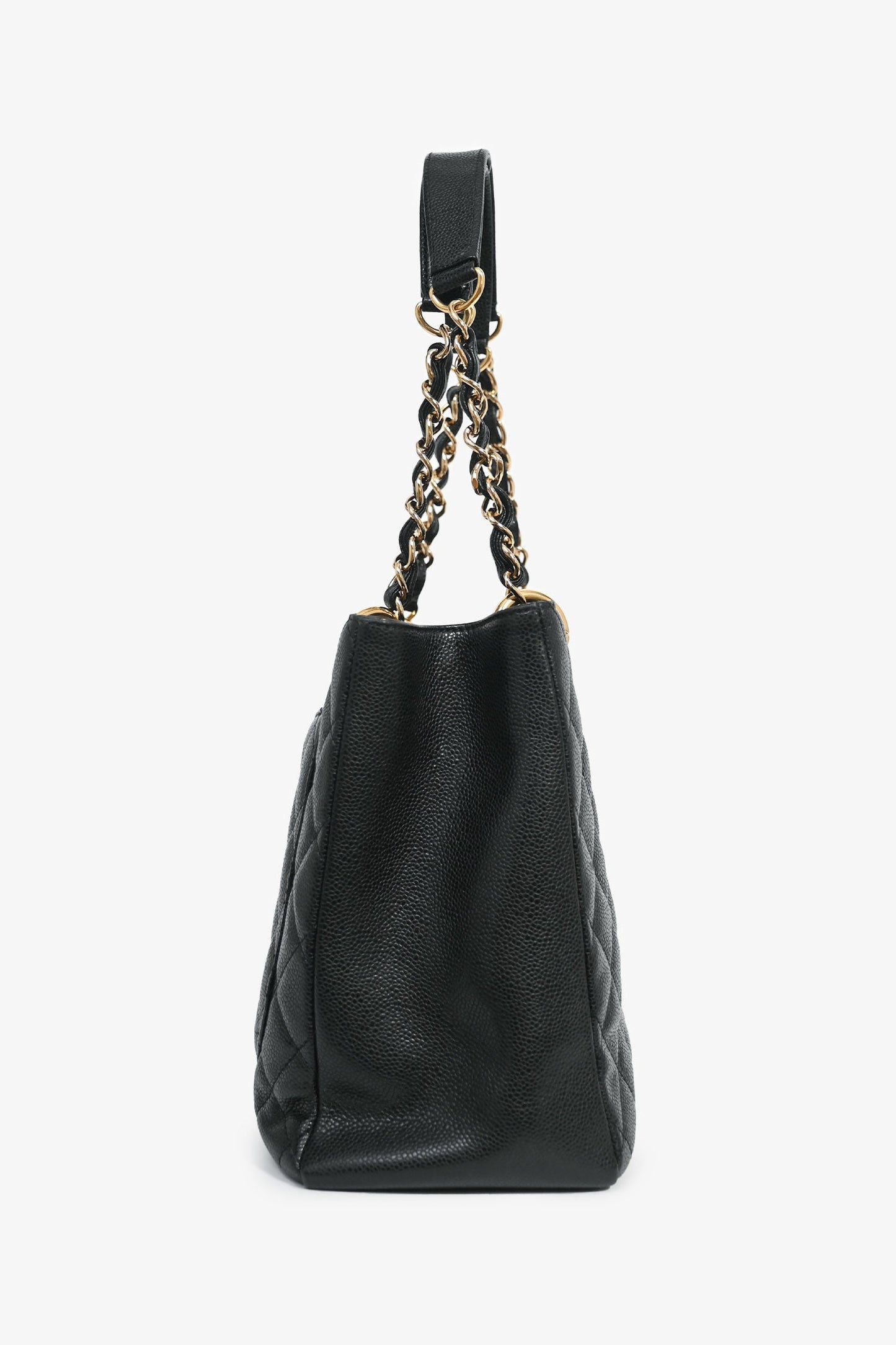 Pre-Loved Chanel™ 2011-12 Black Caviar Leather Grand Shopping Tote GHW