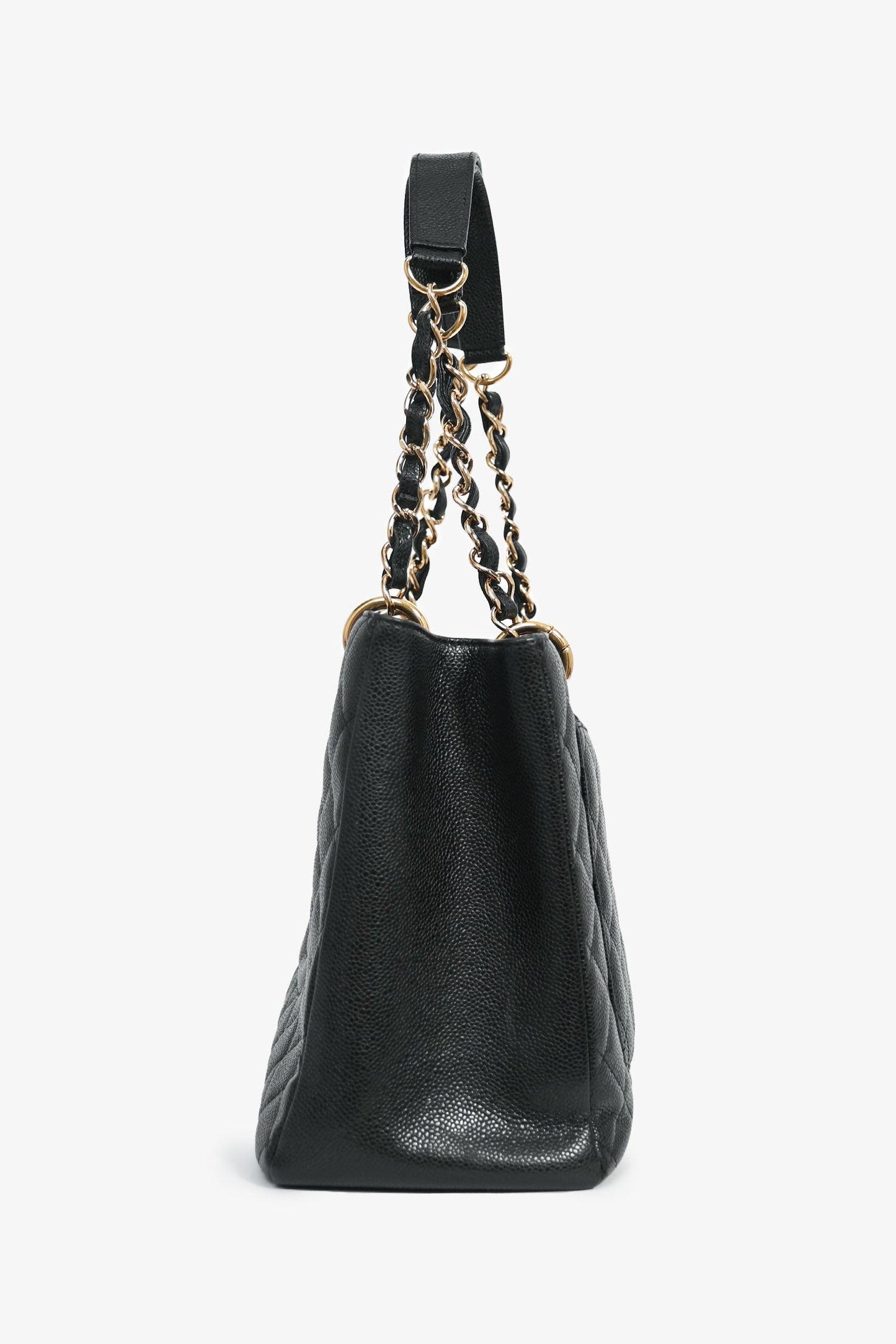 Pre-Loved Chanel™ 2011-12 Black Caviar Leather Grand Shopping Tote GHW