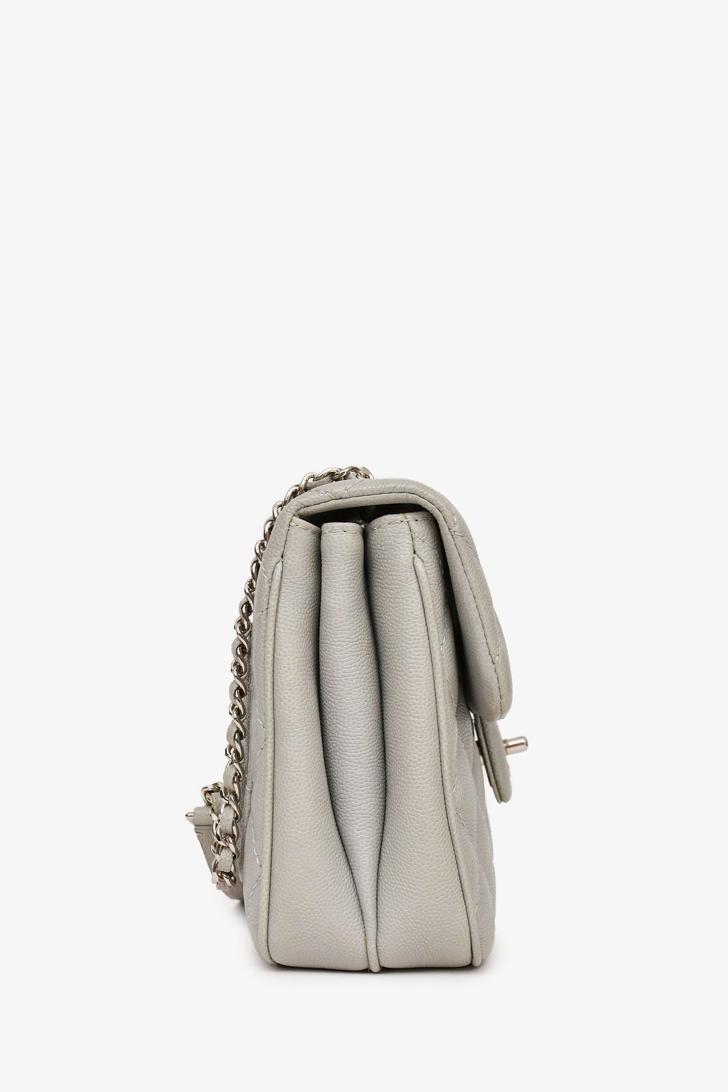 Pre-Loved Chanel™ 2018 Light Grey Caviar Small Urban Companion Bag