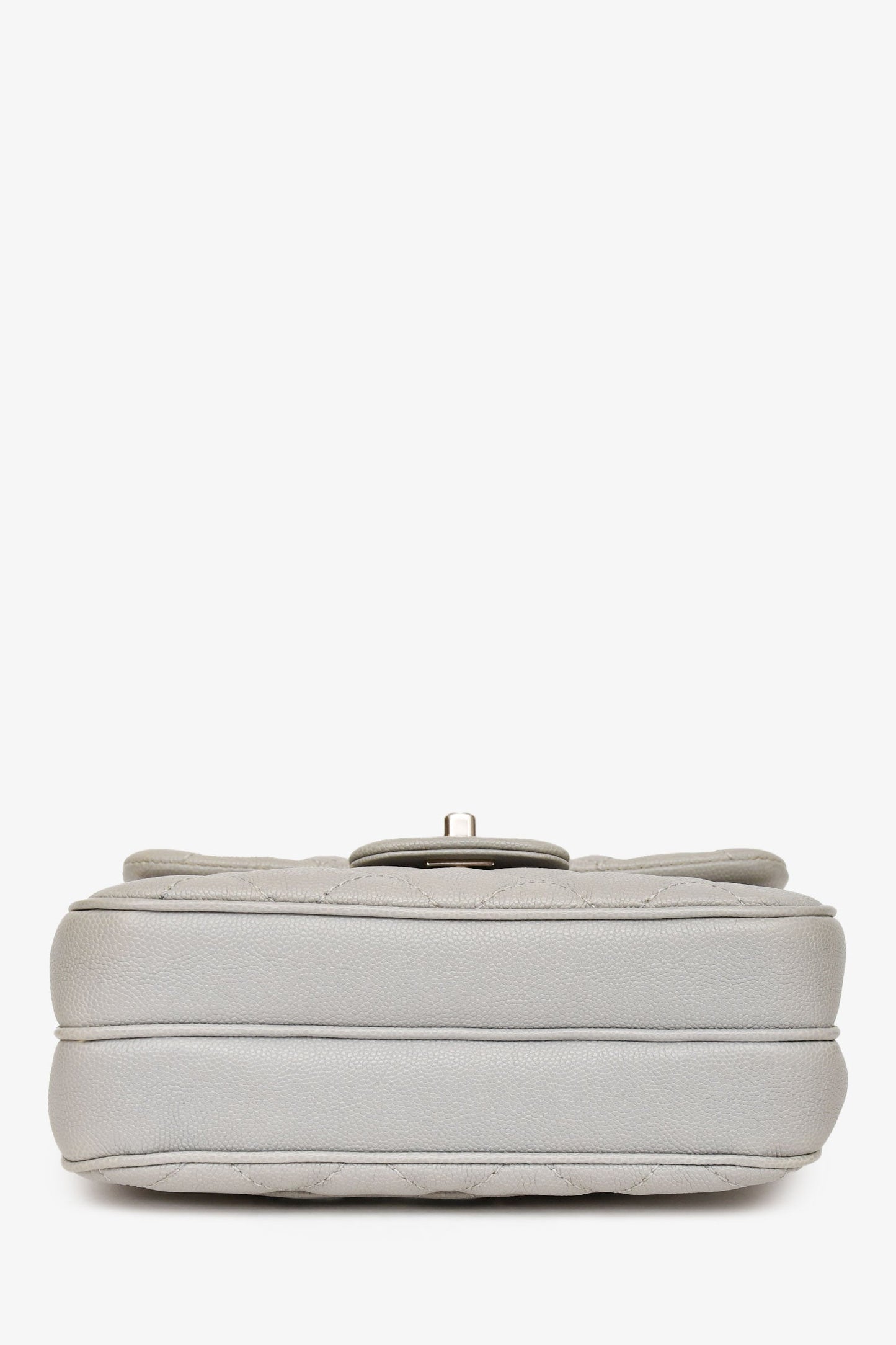 Pre-Loved Chanel™ 2018 Light Grey Caviar Small Urban Companion Bag