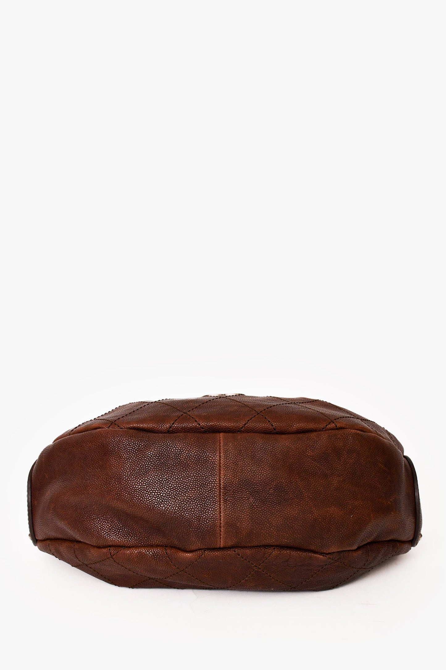 Pre-Loved Chanel™ 2005/2006 Brown Caviar Outdoor Ligne Small Hobo Bag