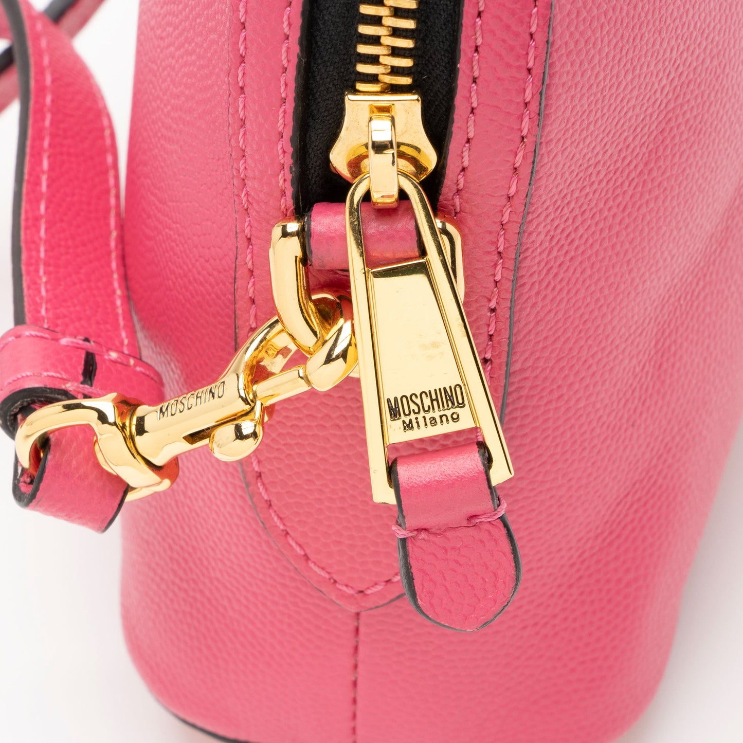 Moschino Leather Rainbow Letter Crossbody