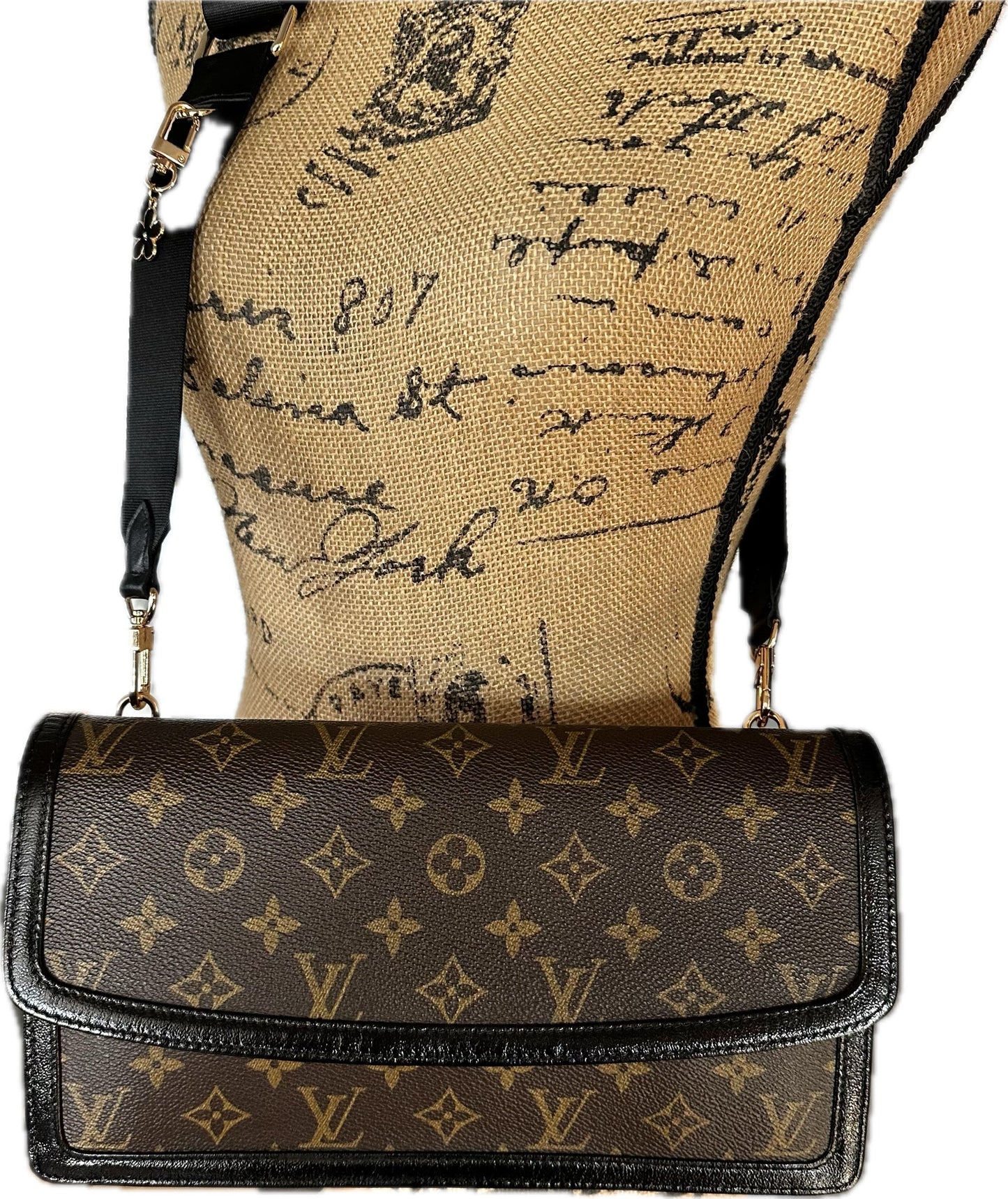 The Crane -Orvis bags Monogram LV Crossbody Bag in Black