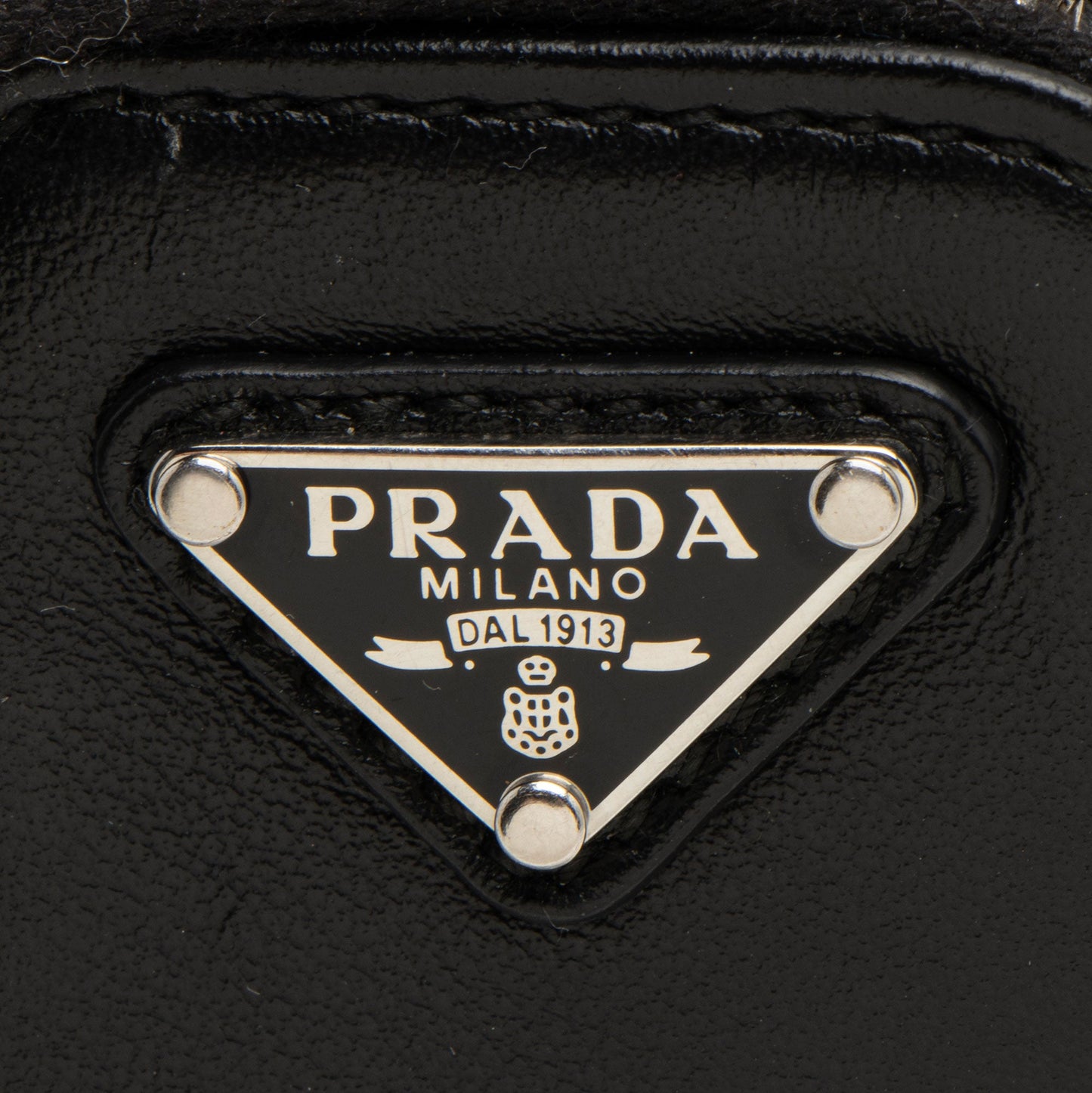 Prada Leather Triangle Logo Crossbody