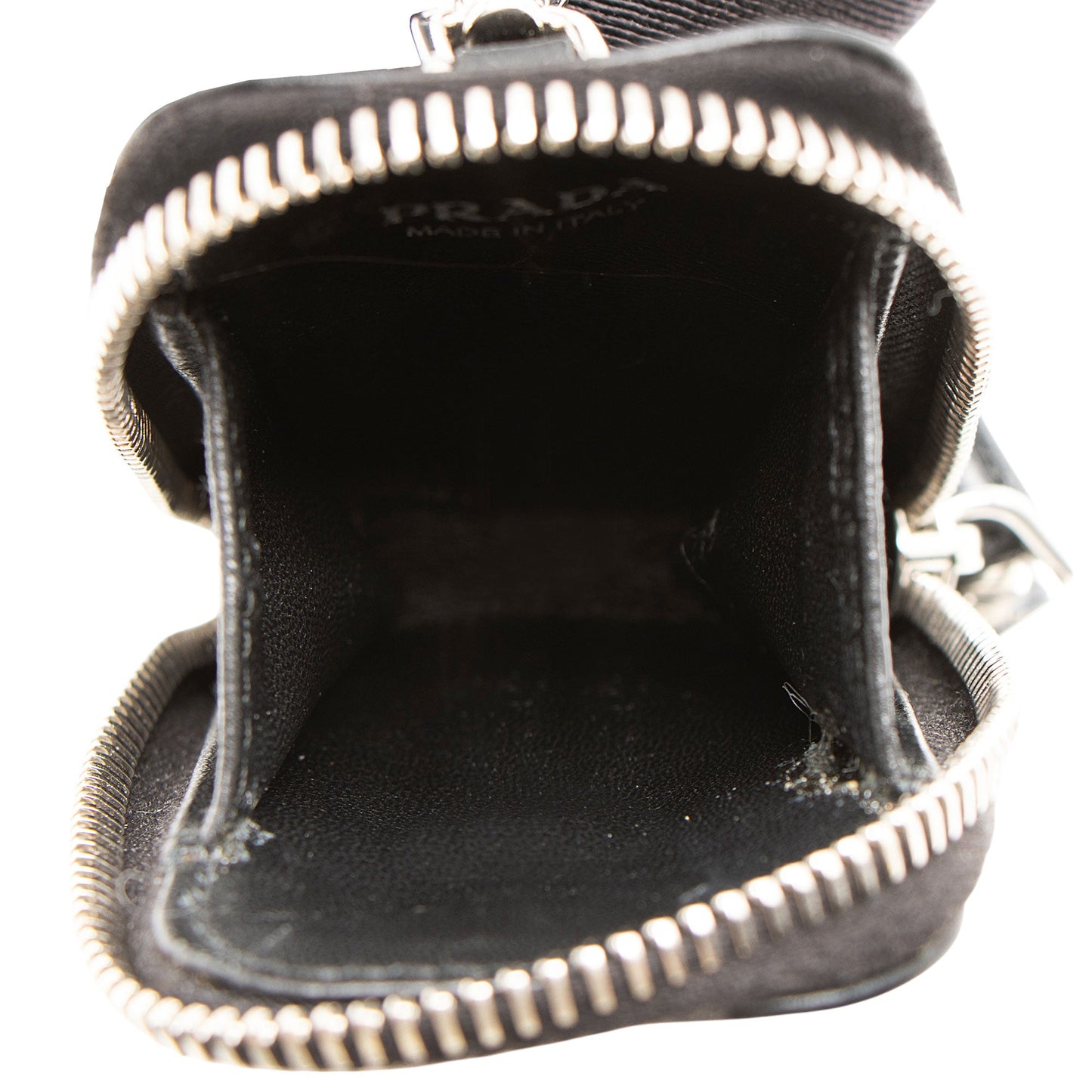Prada Leather Triangle Logo Crossbody