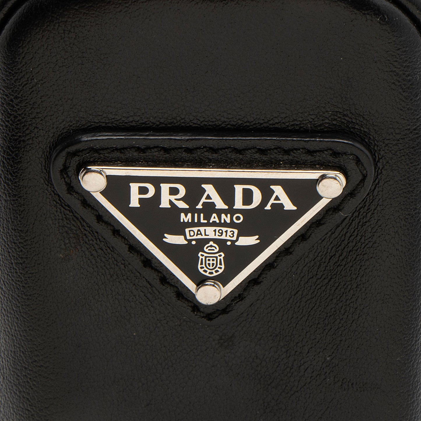 Prada Leather Triangle Logo Crossbody