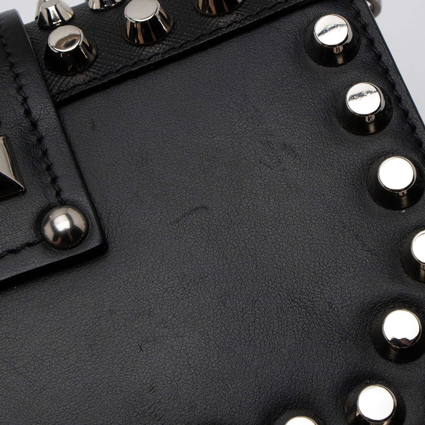 Prada Saffiano Calfskin Studded Cahier Crossbody (SHF-Cf2bbw)
