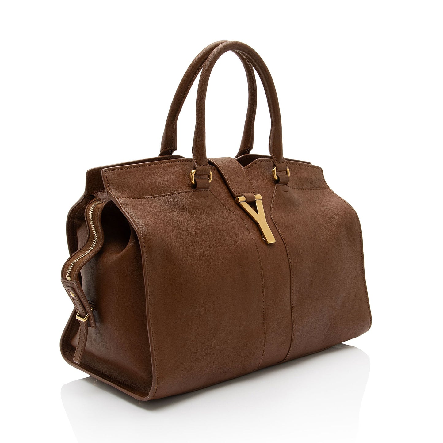 Saint Laurent Calfskin Cabas Chyc Medium Tote (SHF-Ivua2g)