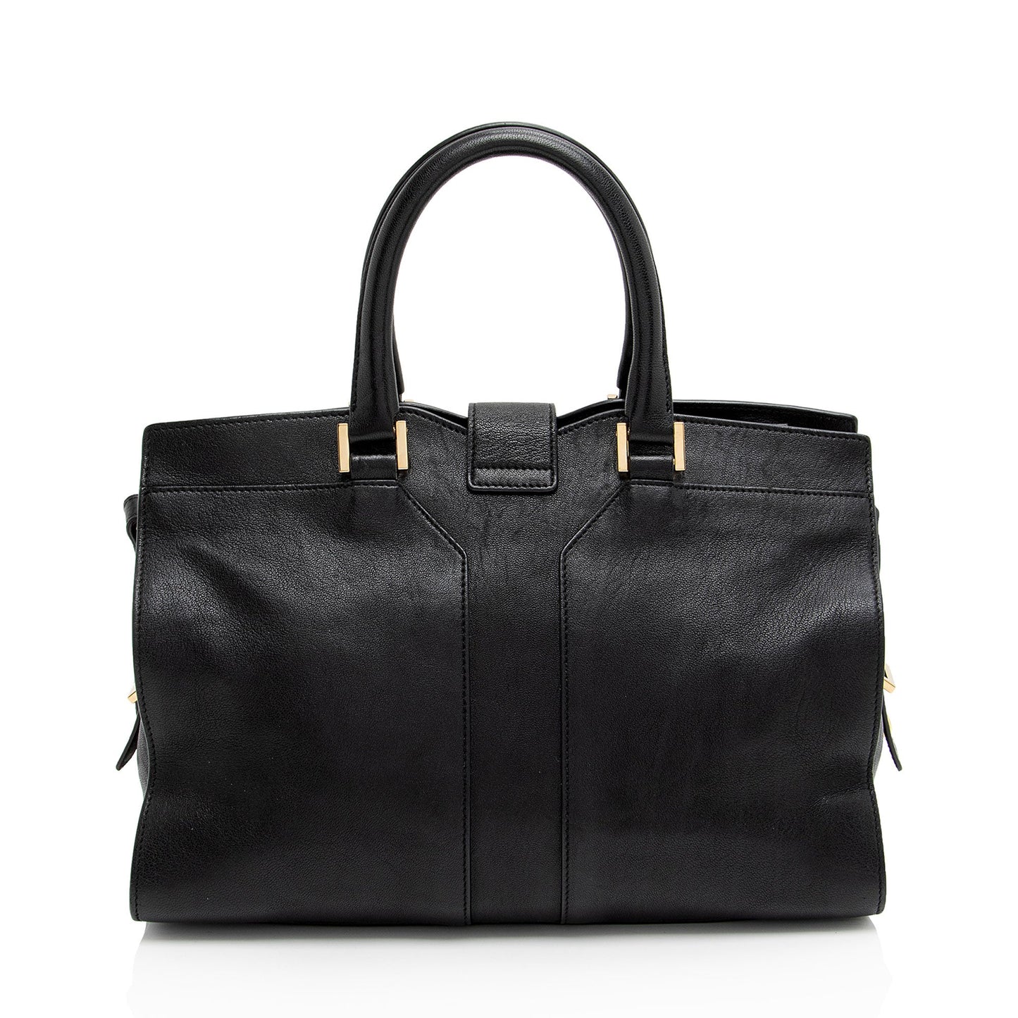 Saint Laurent Calfskin Cabas Chyc Small Tote (SHF-ntqfXK)