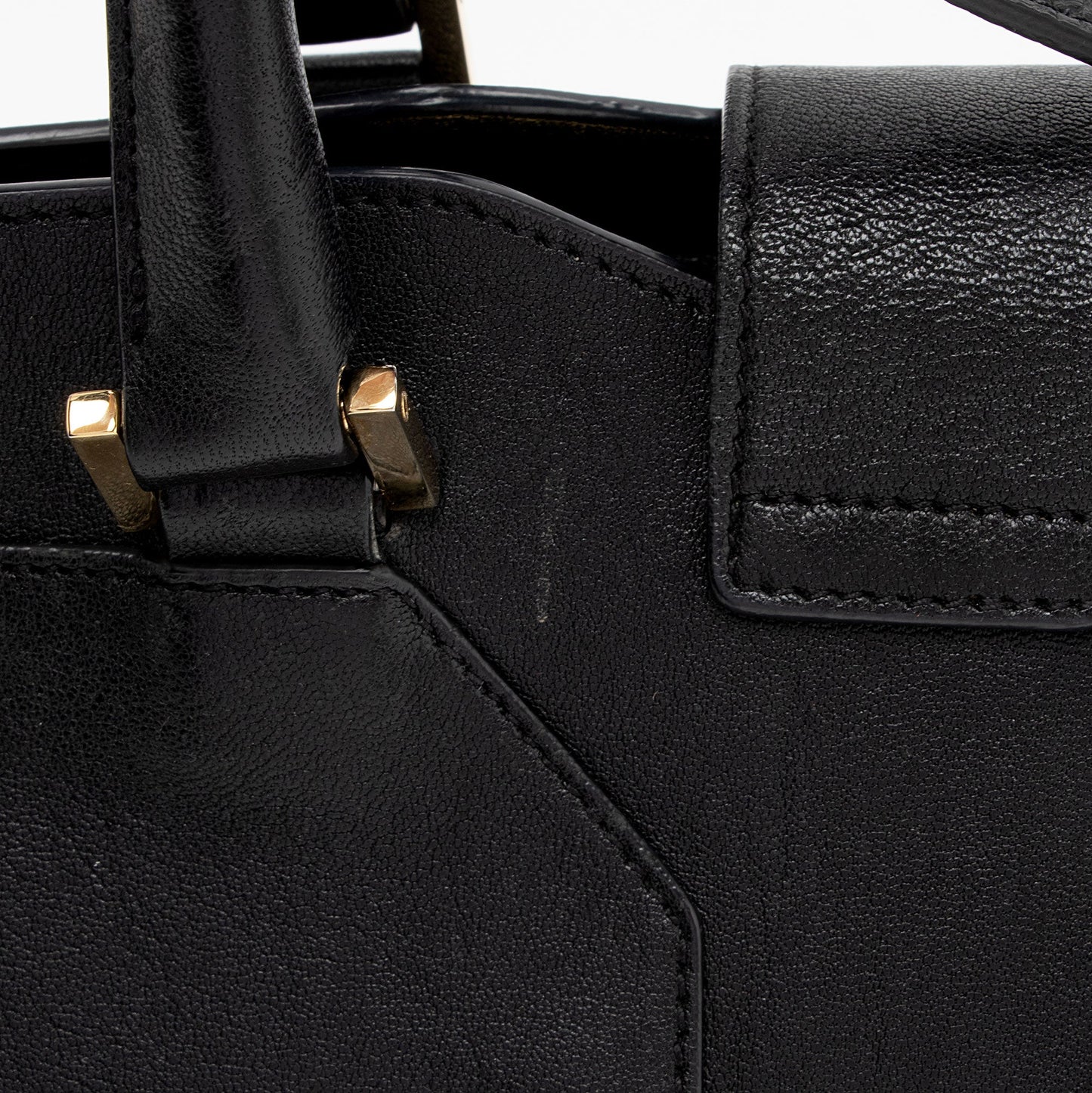 Saint Laurent Calfskin Cabas Chyc Small Tote (SHF-ntqfXK)