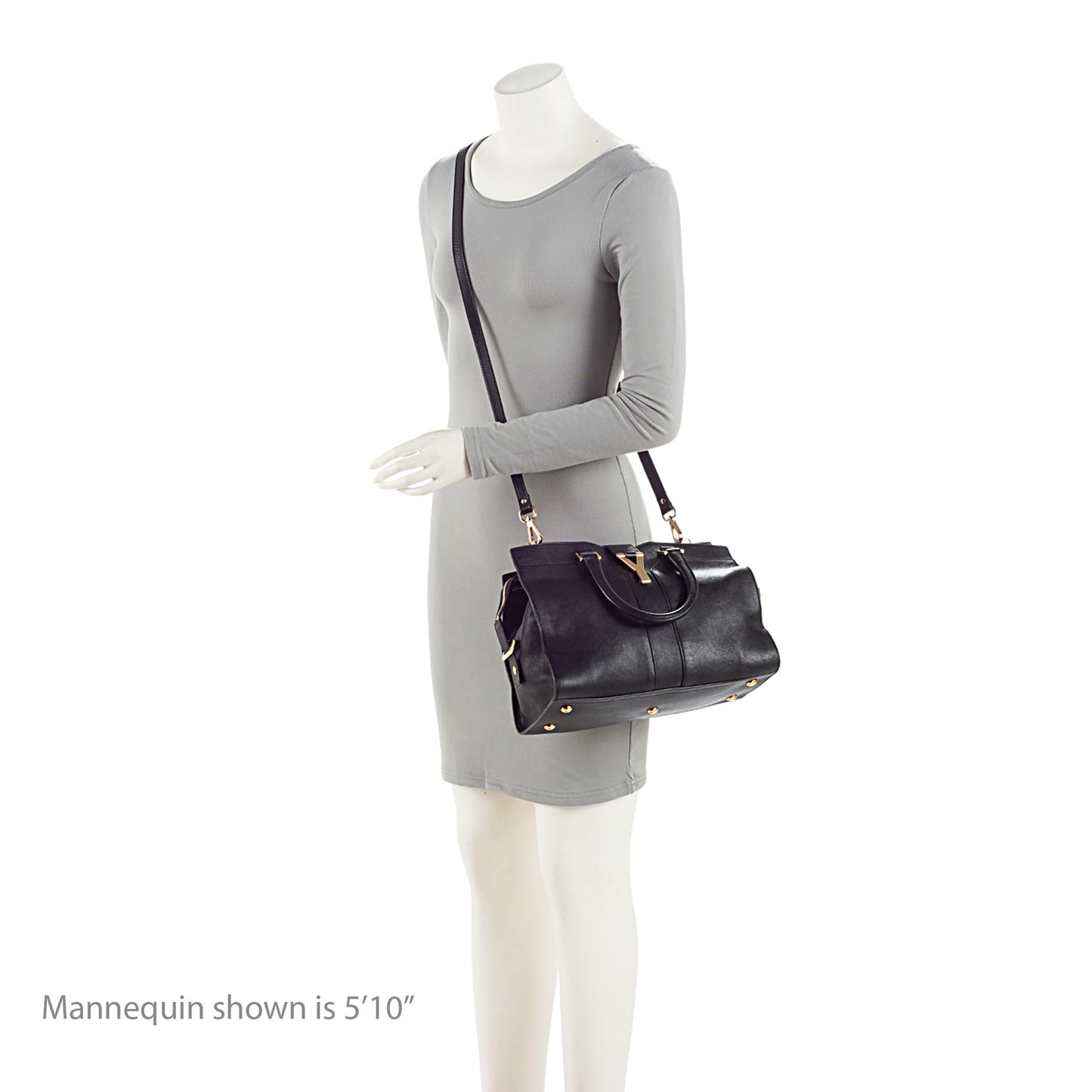 Saint Laurent Calfskin Cabas Chyc Small Tote (SHF-ntqfXK)
