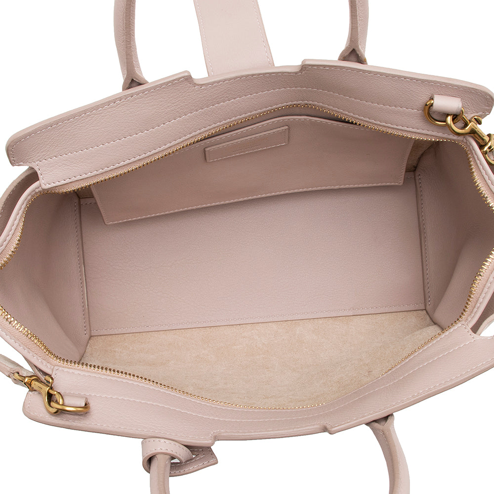 Saint Laurent Calfskin Monogram Cabas Downtown Small Satchel (SHF-16305)